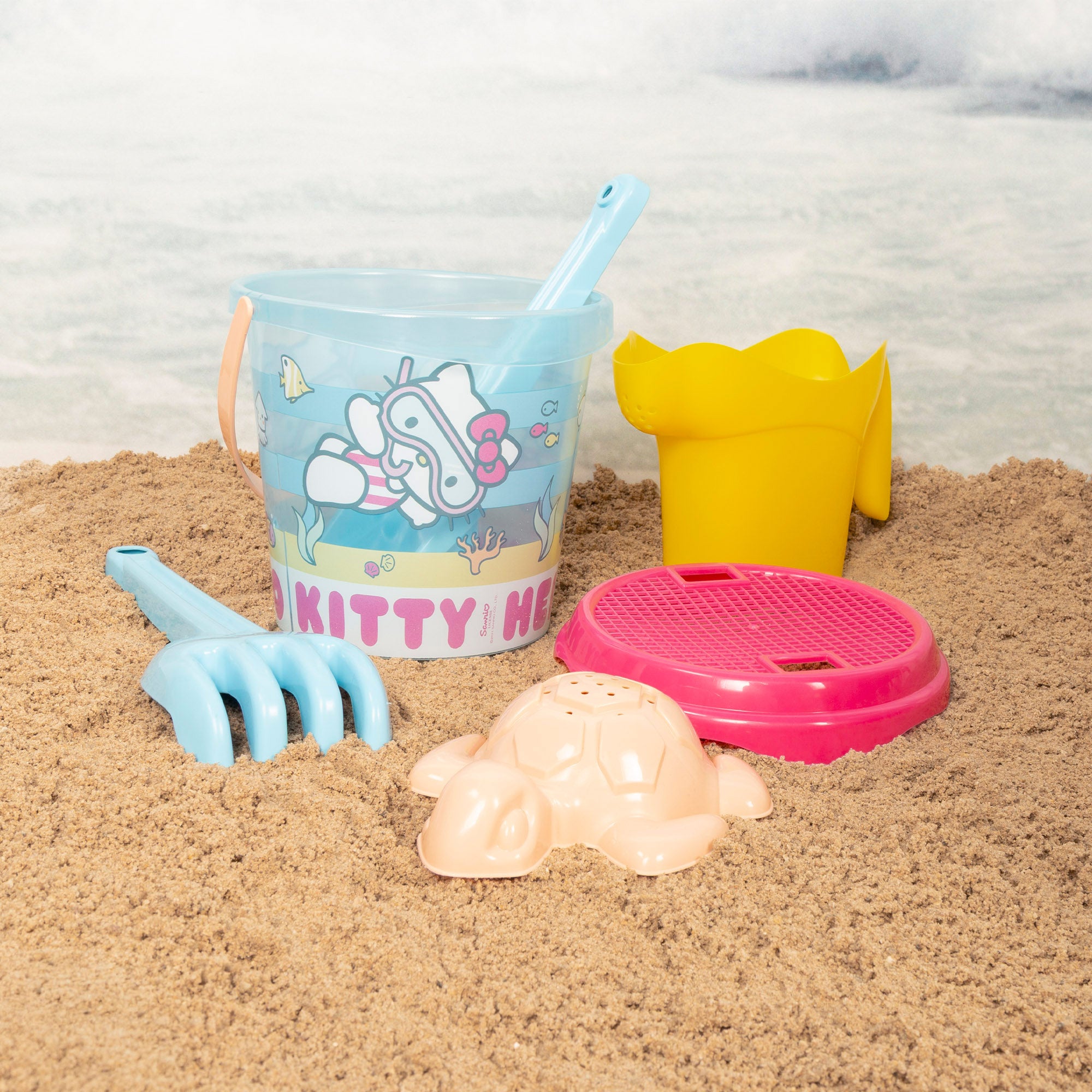 Hello Kitty Set cubo de playa con toalla, accesorios y bolsa
