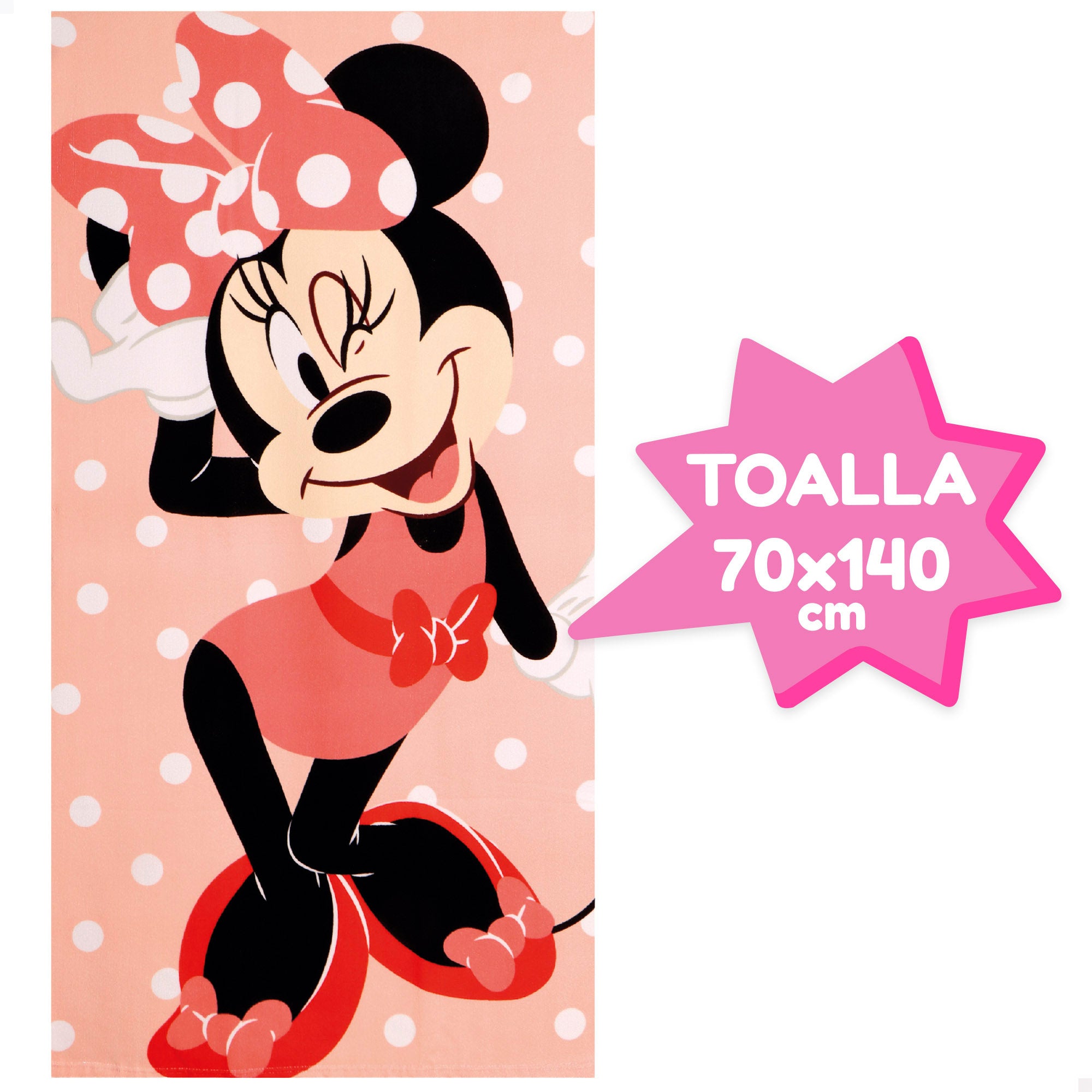 Minnie Set cubo de playa con toalla, accesorios y bolsa
