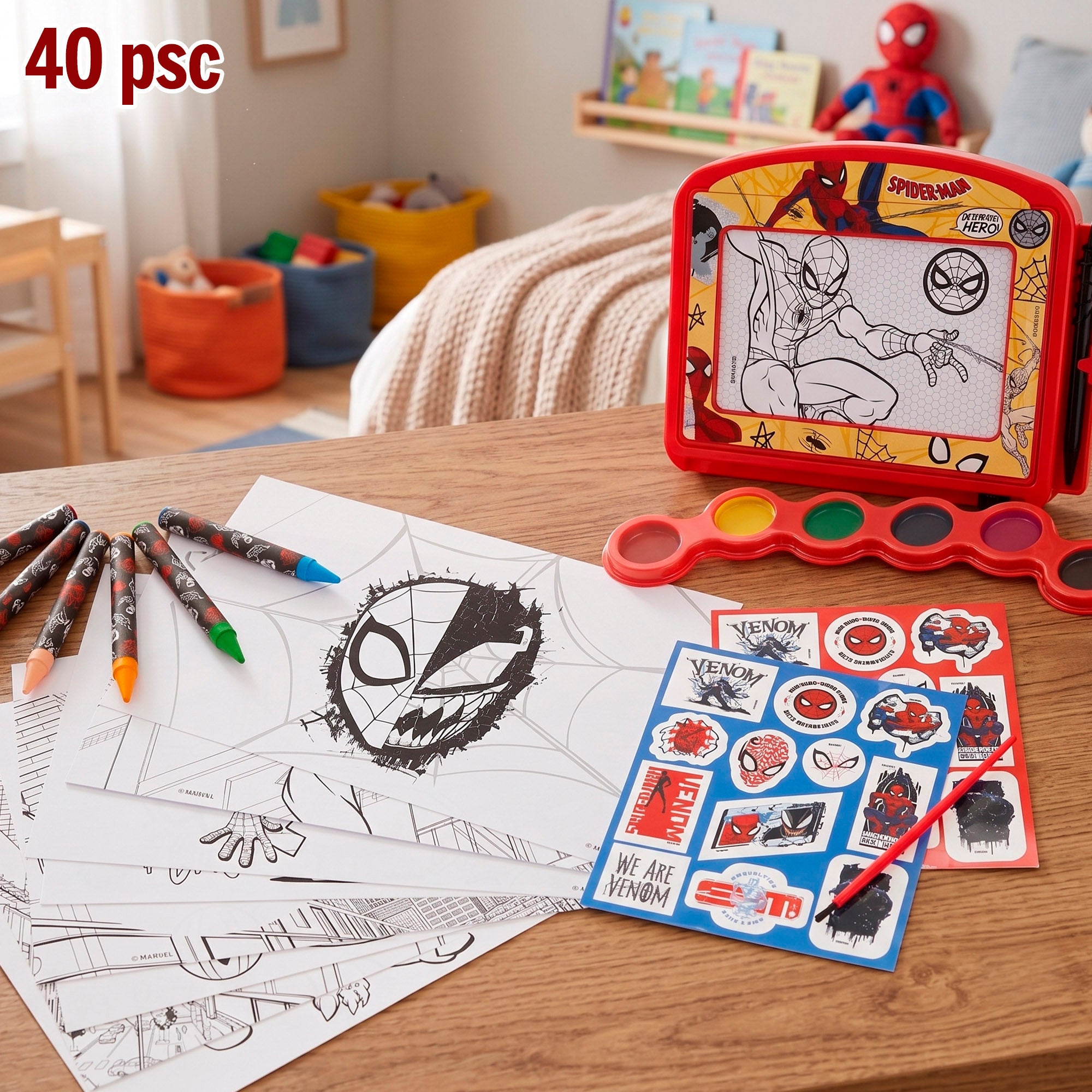Spiderman Set de dibujo con accesorios +3 años
