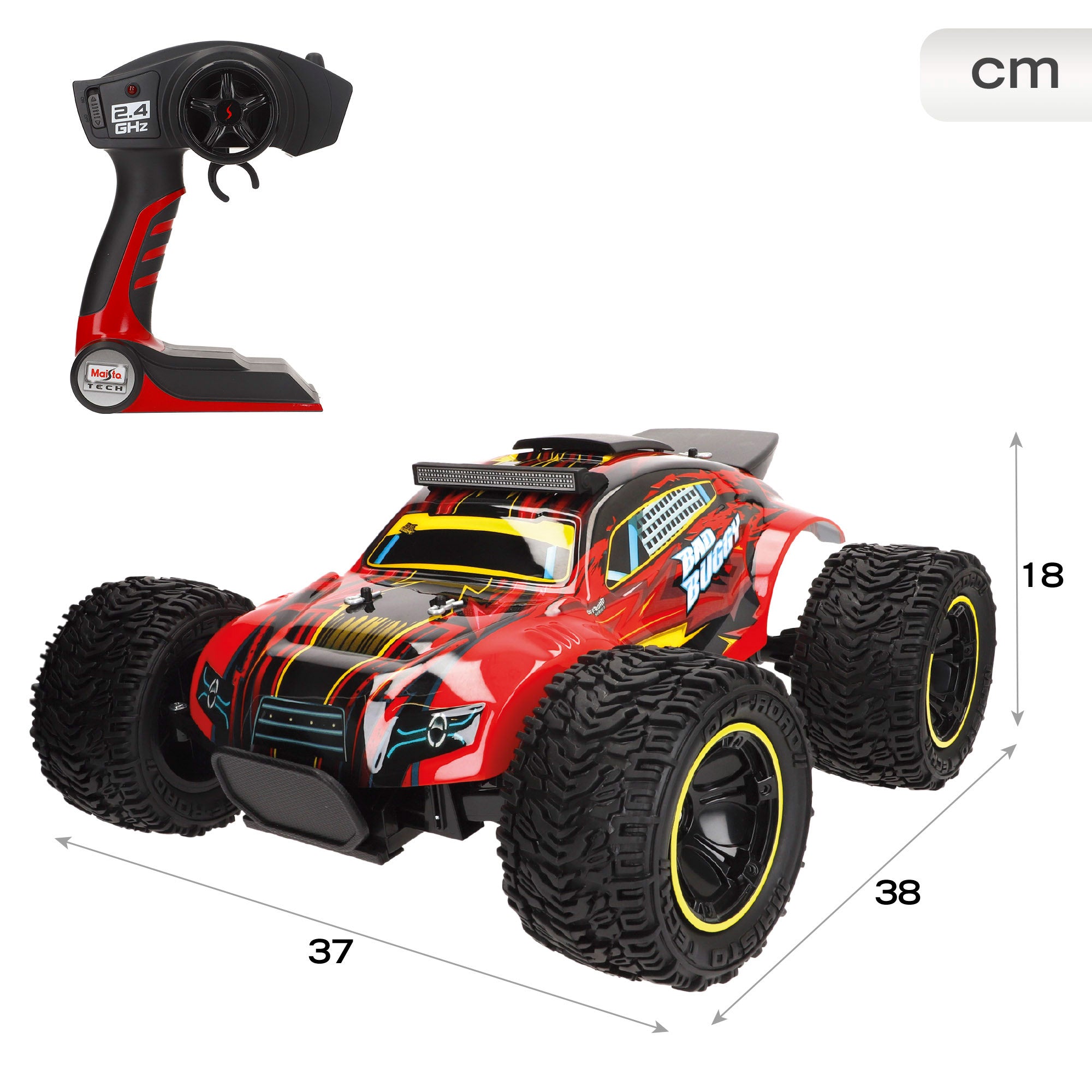 Maisto Coche teledirigido ruedas anchas Bad Buggy
