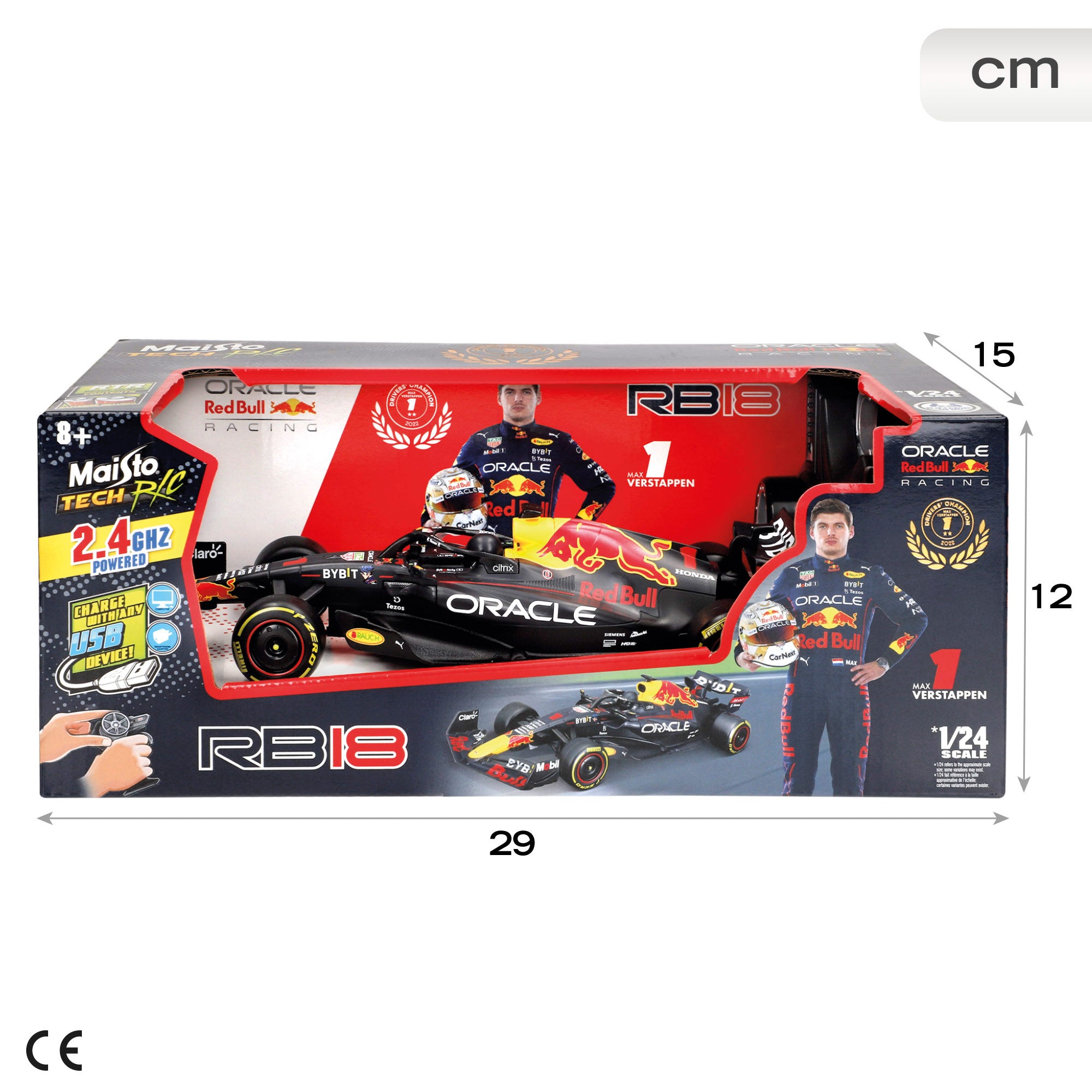 Maisto F1 2022 Red Bull Racing RB18 Verstappen Carro Telecomandado 1:24