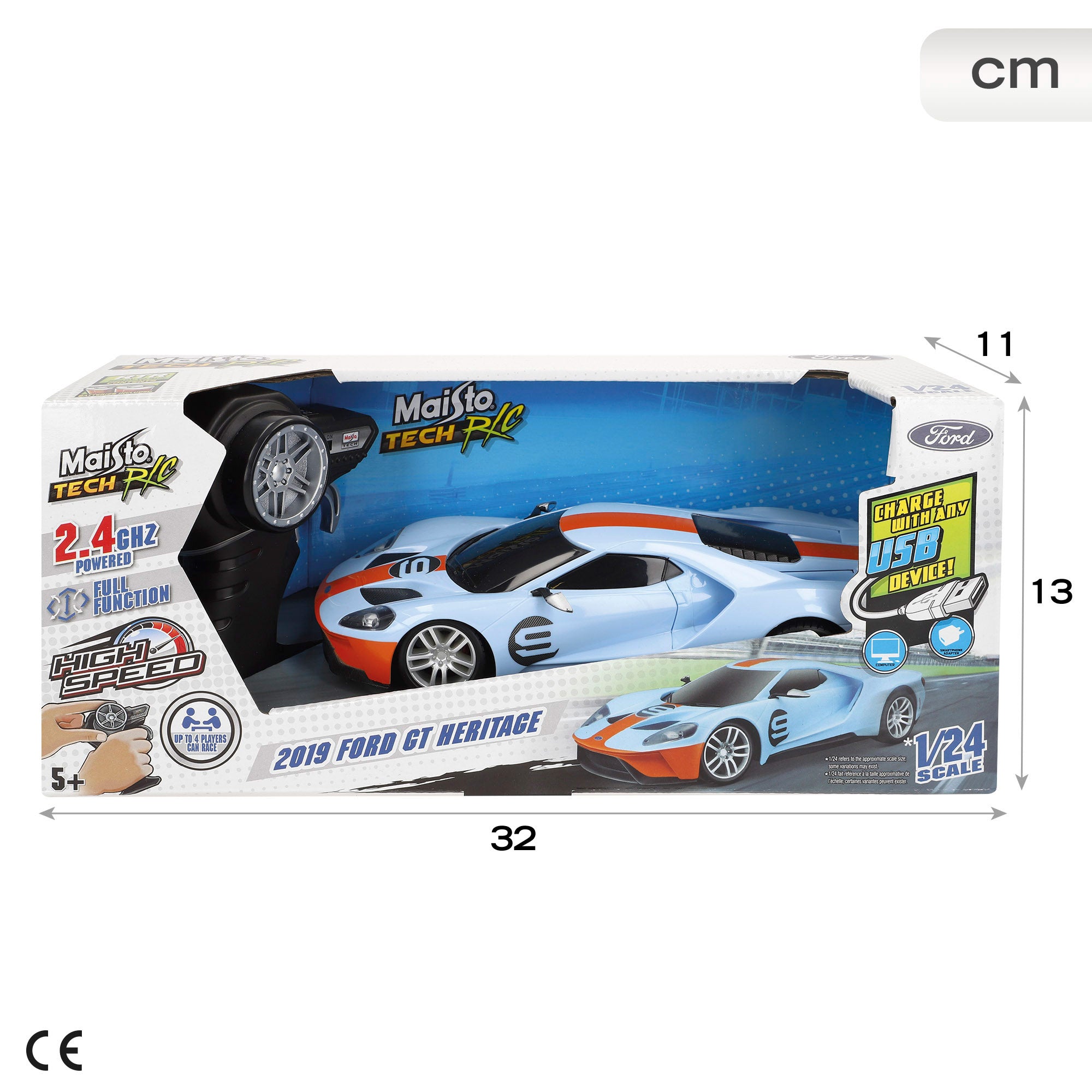 Maisto Ford GT Heritage Edition 1:24 Carro Telecomandado