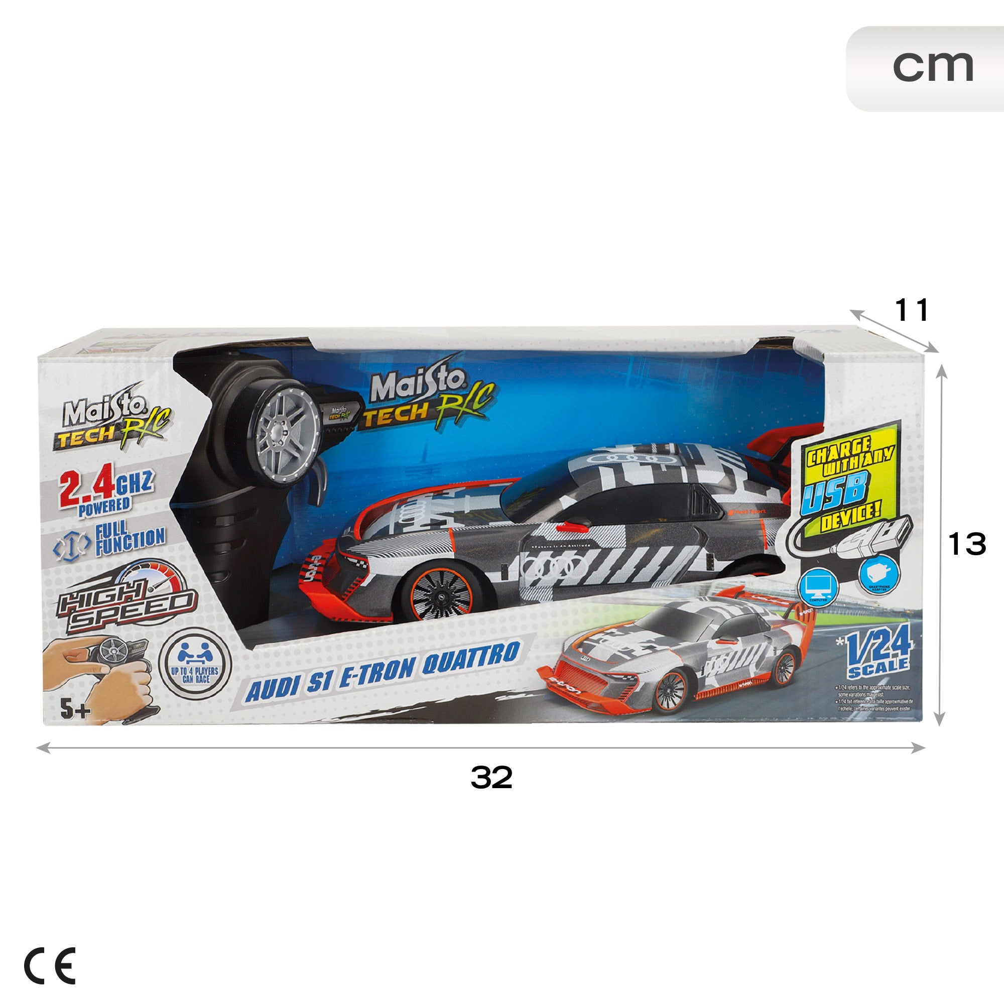 Maisto Carro telecomandado Audi S1 ​​​​​​E-Tron Quattro 1:24