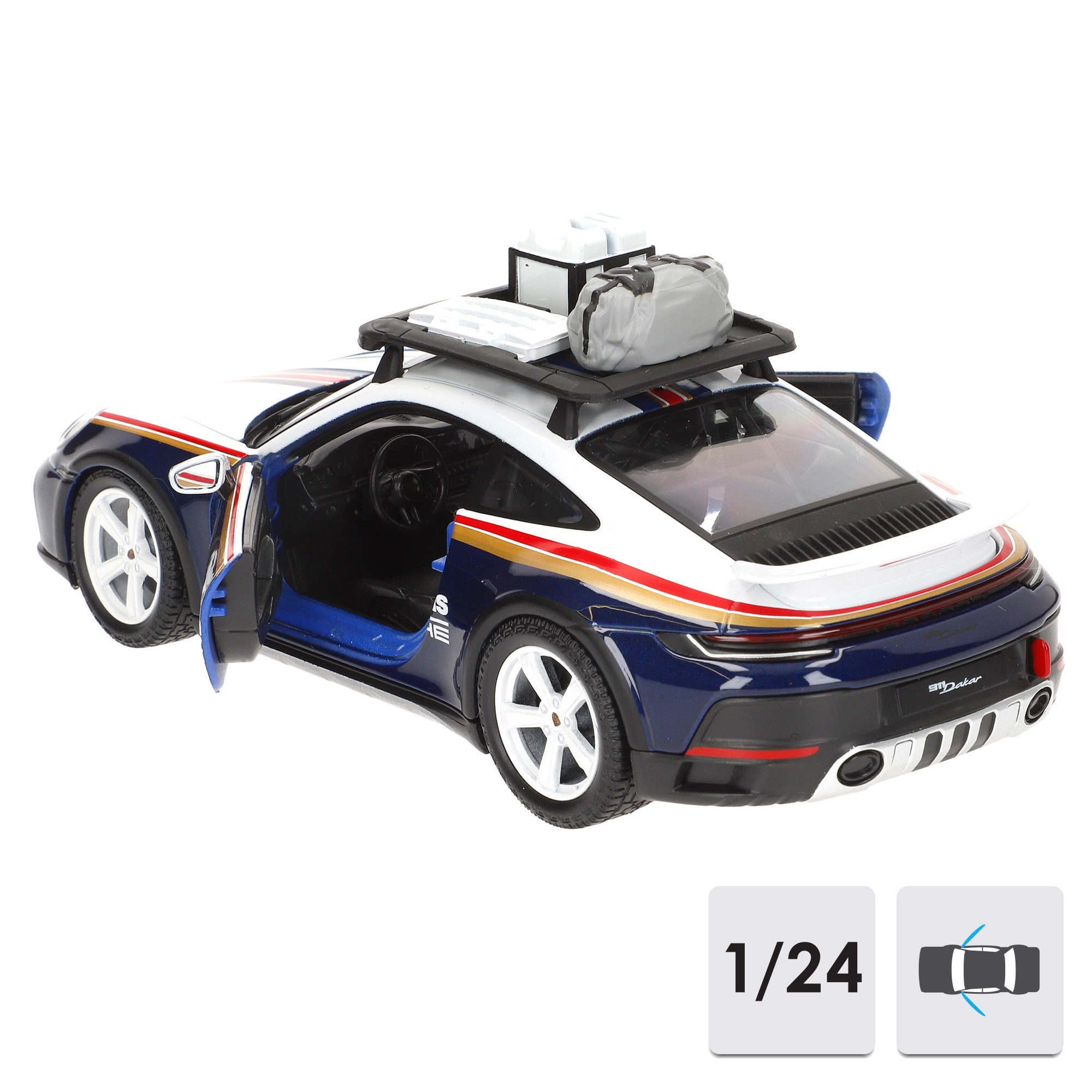 Burago Maqueta coche carreras Porsche 911 Dakar 1:24