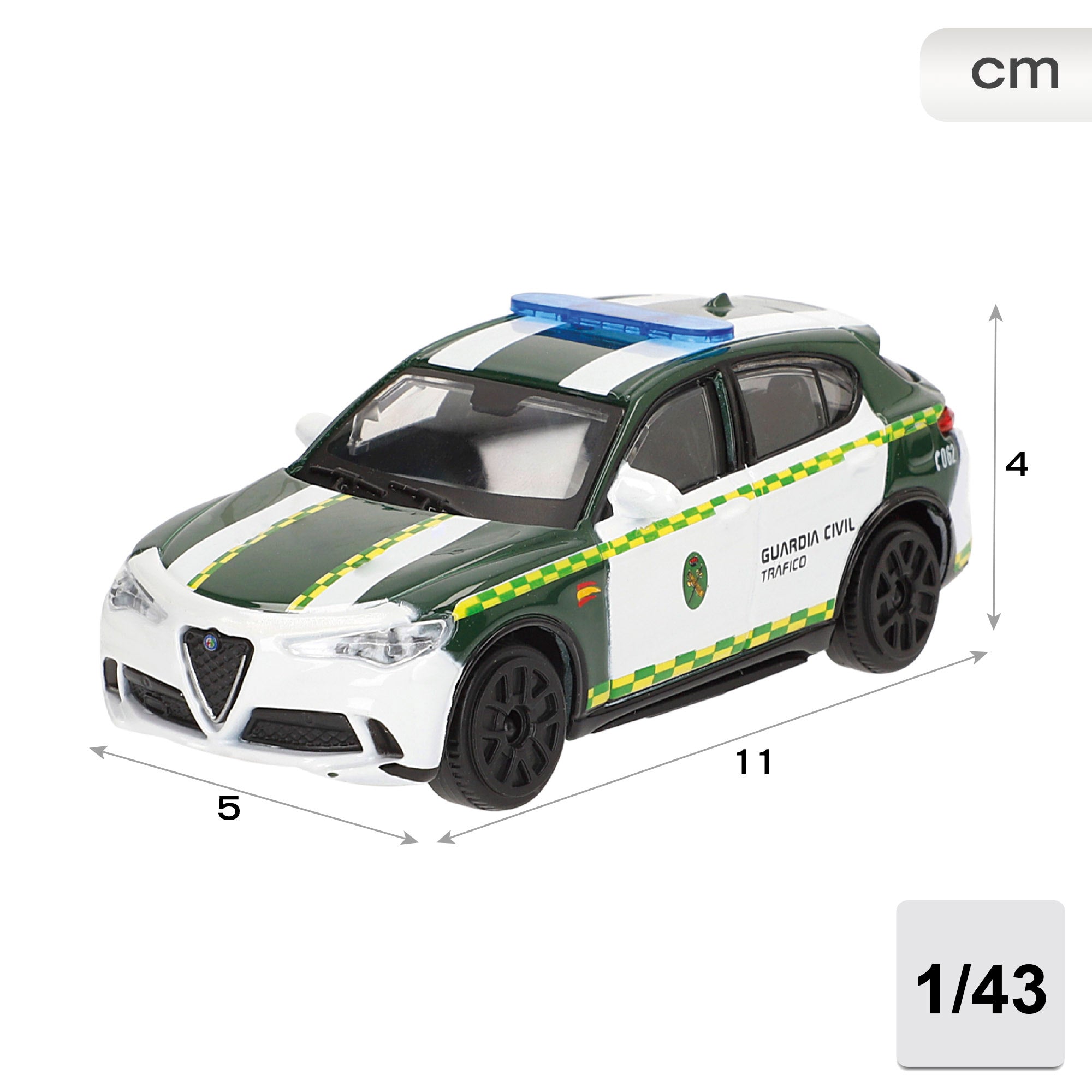 Burago Traffic Guarda Civil Carro réplica original Alfa Romeo Giulia 1:43