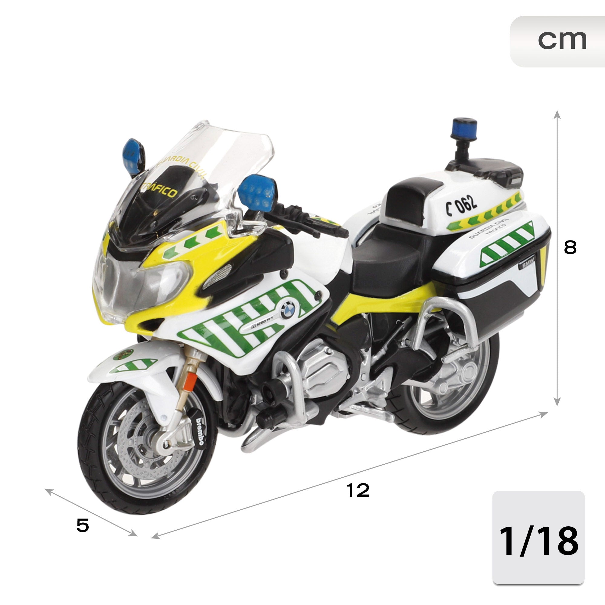 Maisto Maqueta moto Guardia Civil BMW R1200 RT 1:18