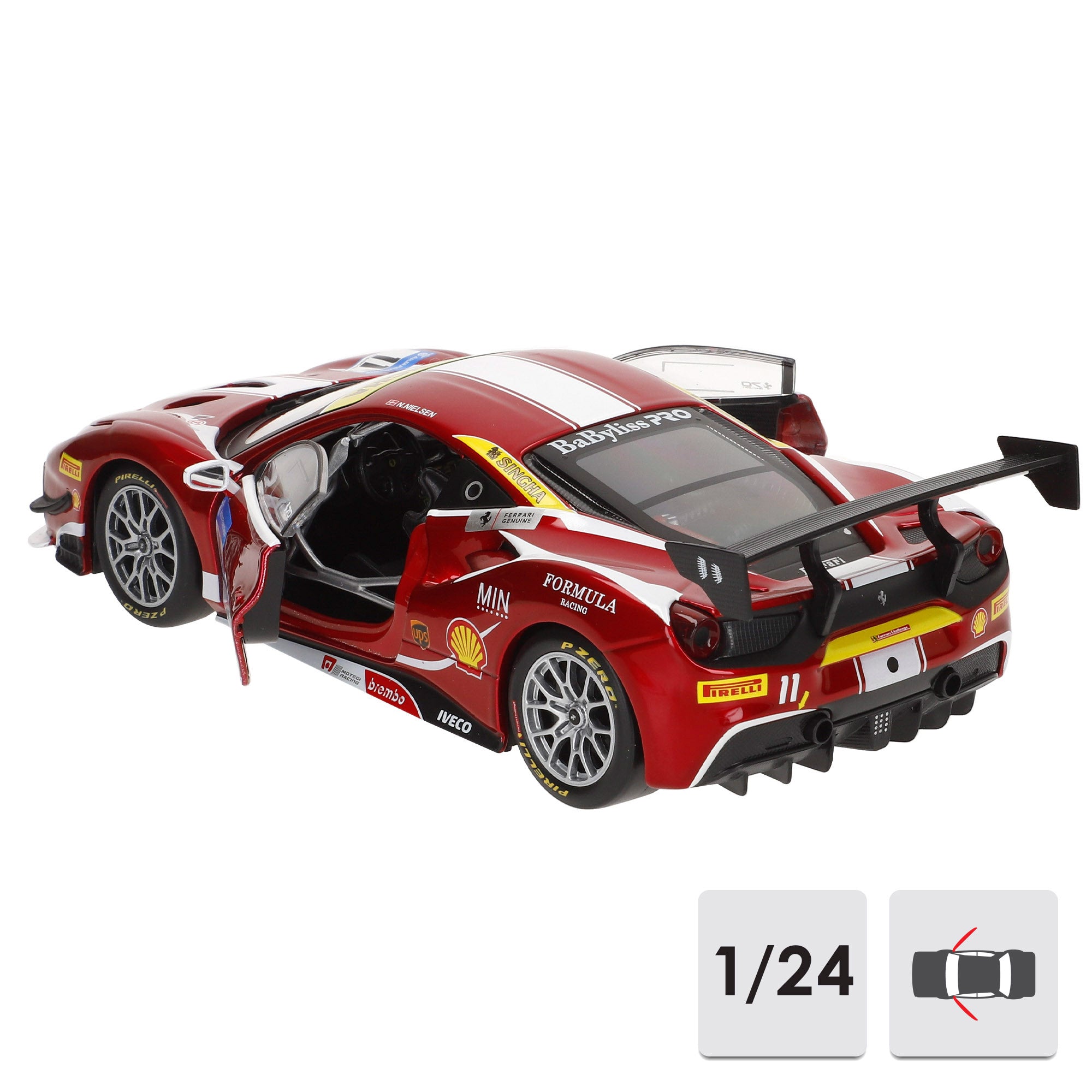 Burago Maqueta Coche Ferrari 488 Challenge Nº11 1:24