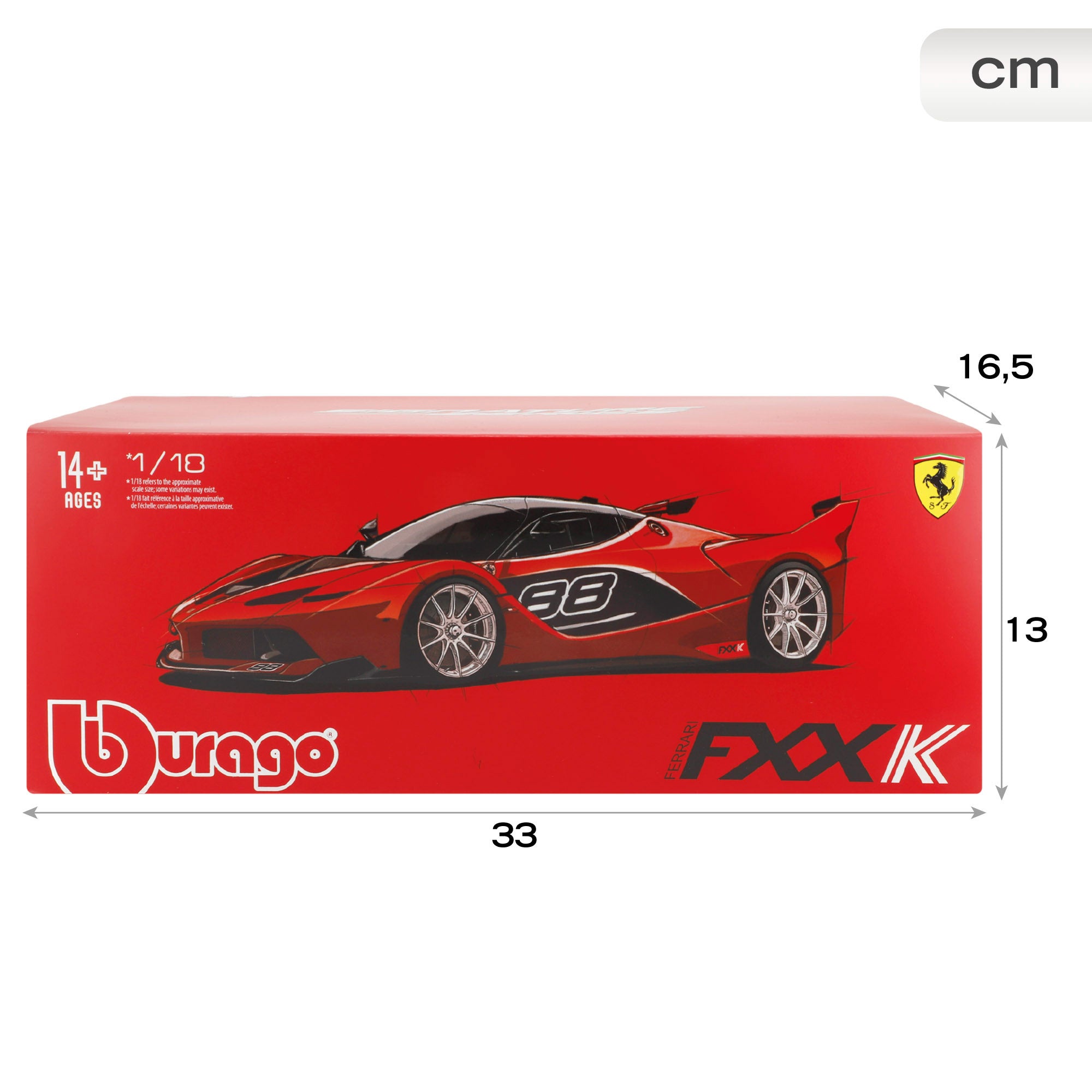Burago Maqueta Coche Ferrari FXX-K Nº88 1:18