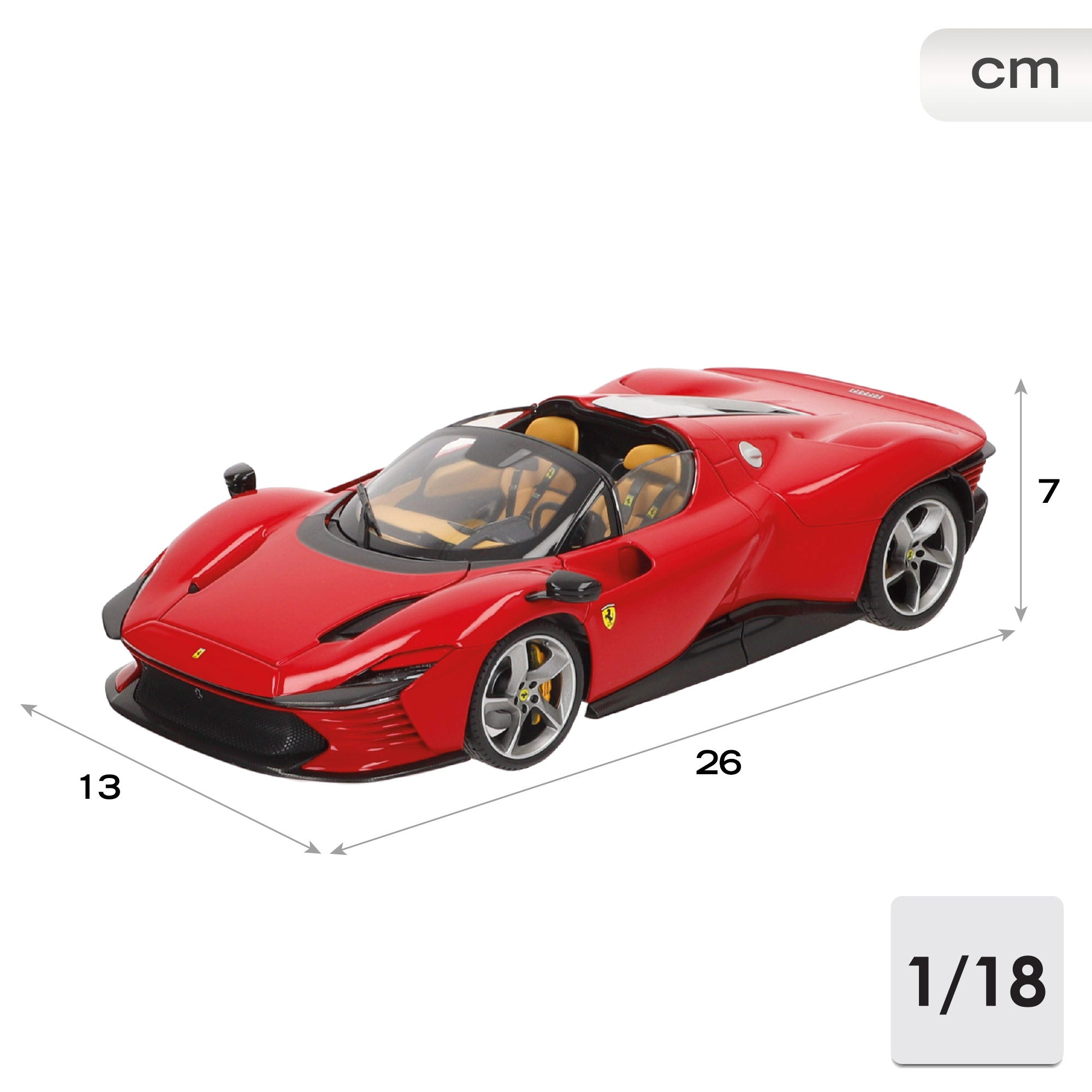 Burago Maqueta Coche Ferrari Daytona SP3 Rojo 1:18