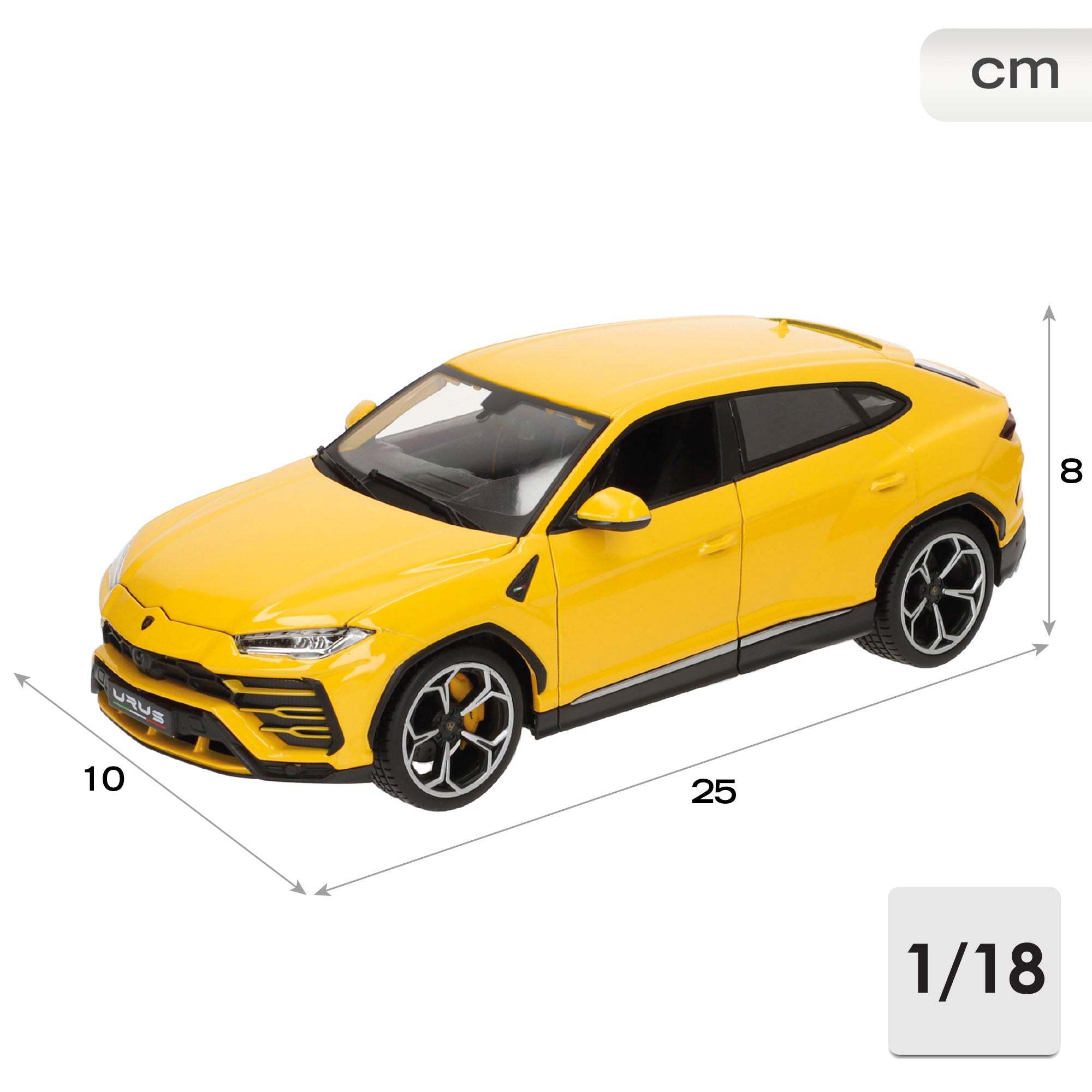 Burago Lamborghini Urus Modelo Carro Amarelo 1:18