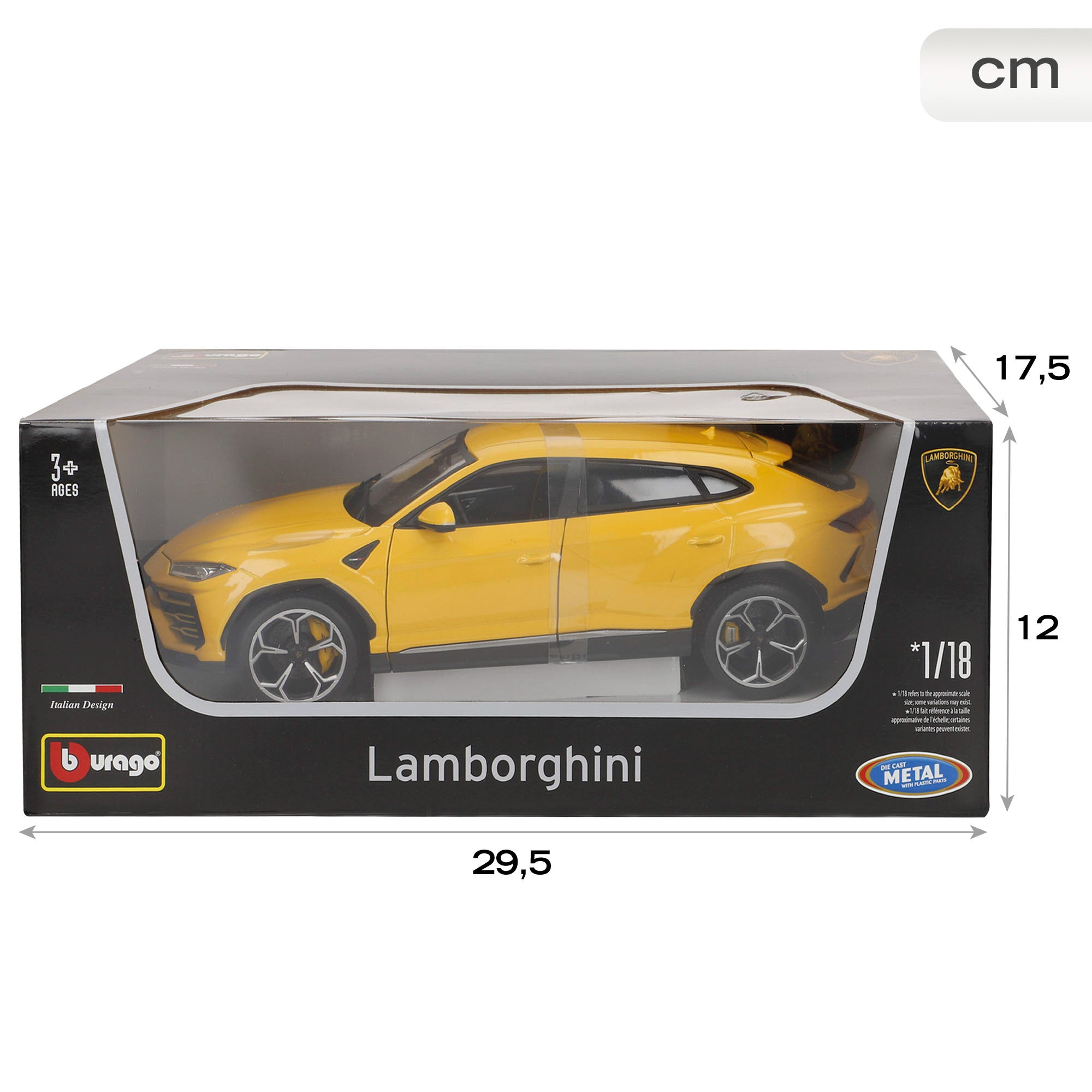 Burago Lamborghini Urus Modelo Carro Amarelo 1:18