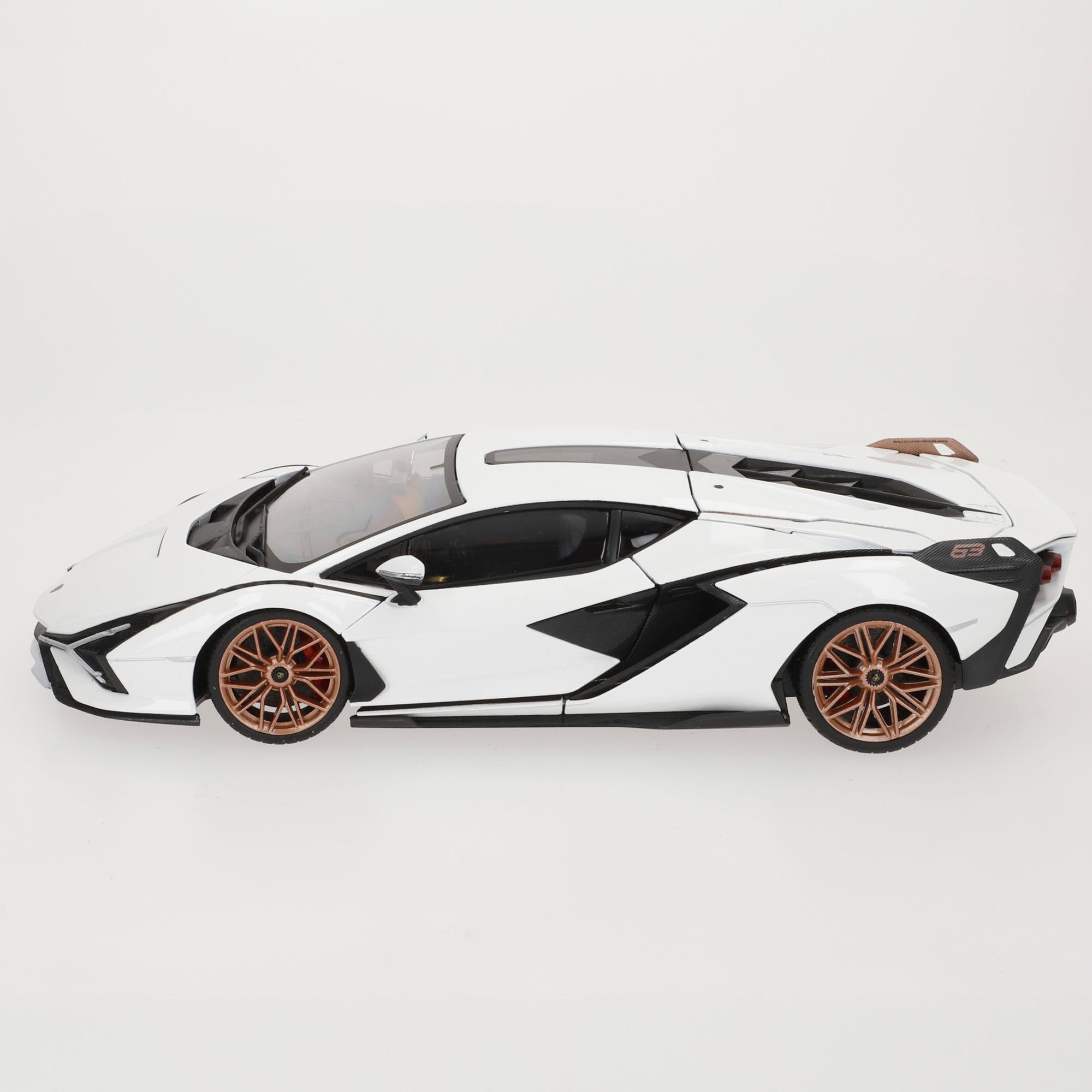Burago Model Car Lamborghini Sián FKP 37 Branco 1:18