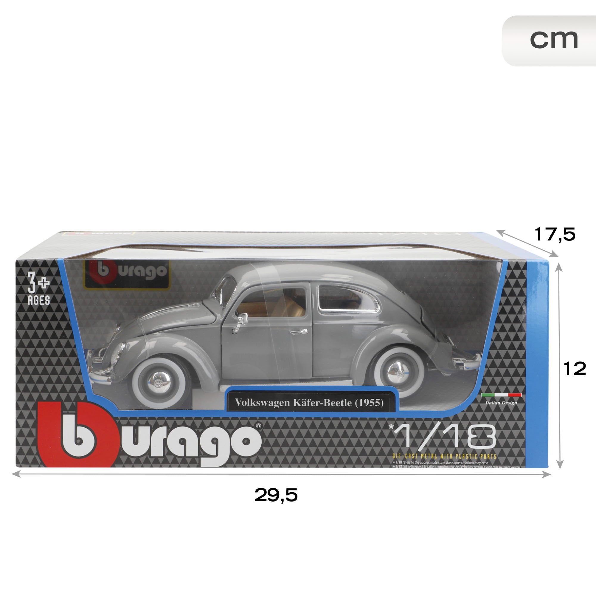 Burago Maqueta Coche Volkswagen Käfer Beetle 1955 1:18