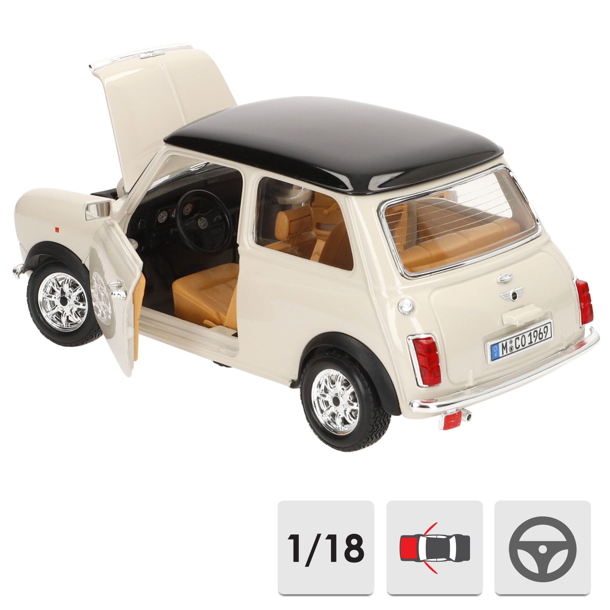 Burago Maqueta Coche Mini Cooper 1969 1:18