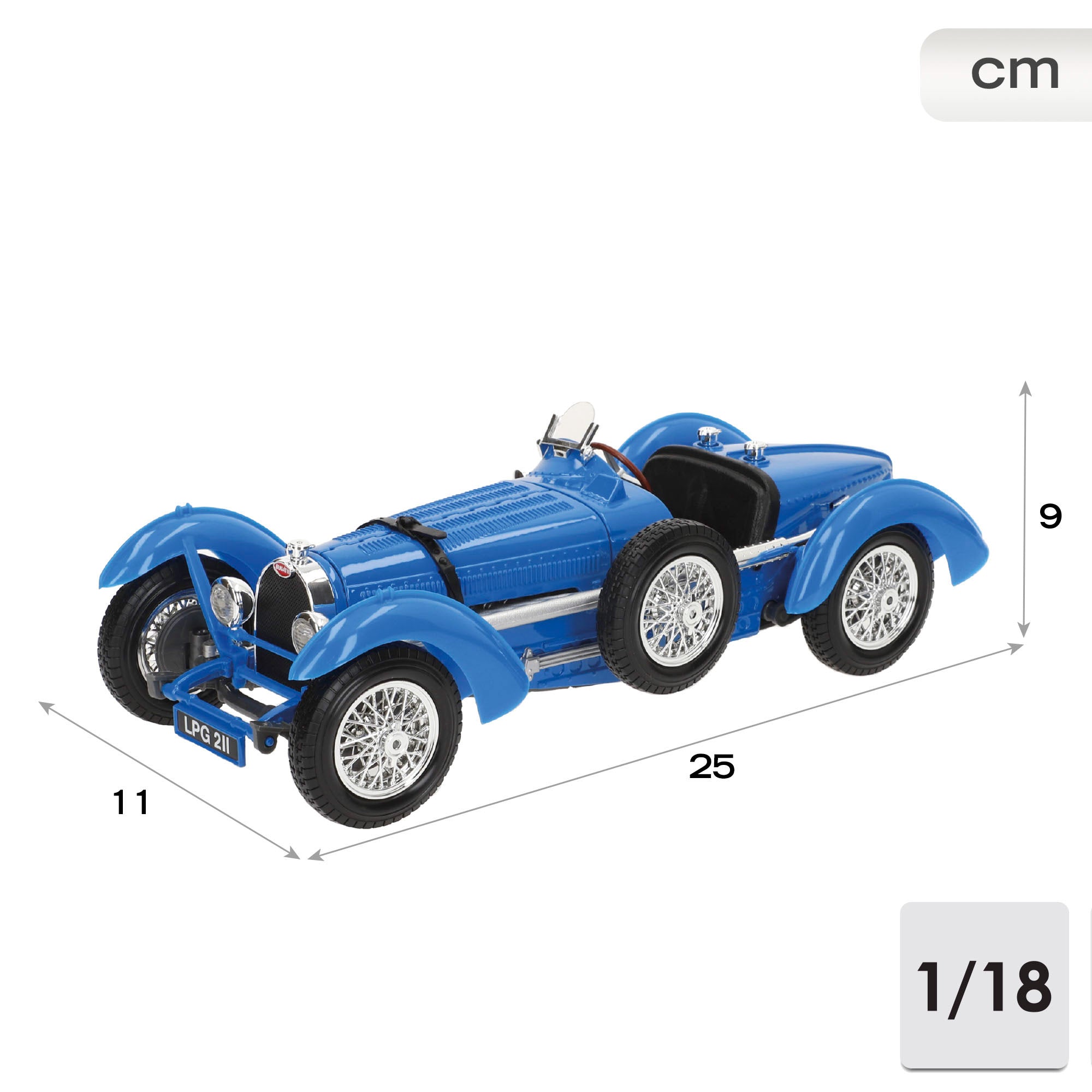 Burago Maqueta Coche Bugatti Type 59 1934 1:18