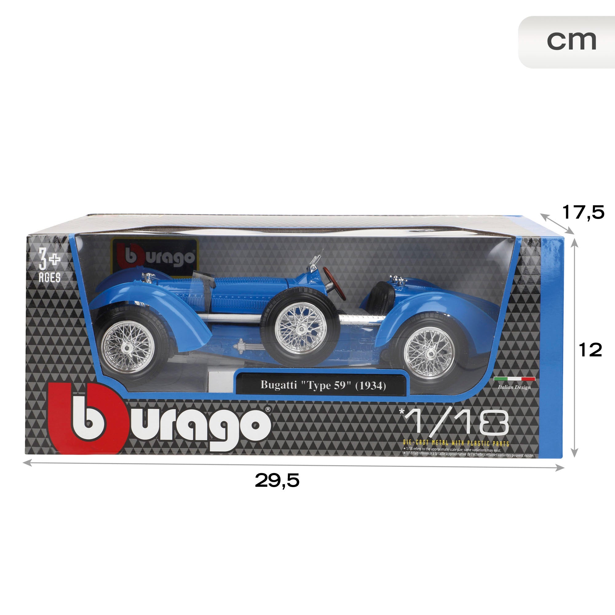 Burago Maqueta Coche Bugatti Type 59 1934 1:18