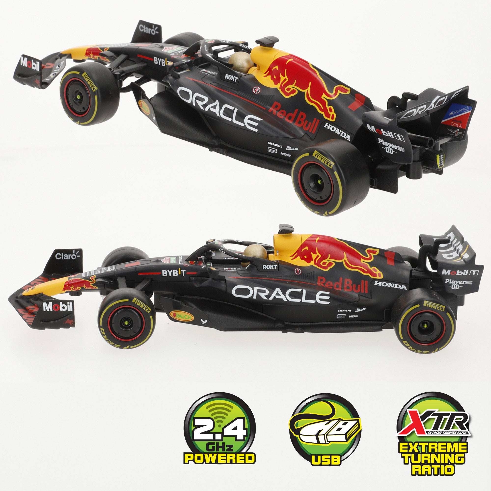 Carro de Fórmula 1 telecomandado Maisto 2023 Oracle Red Bull Racing RB19 Verstappen ou Perez 1:24