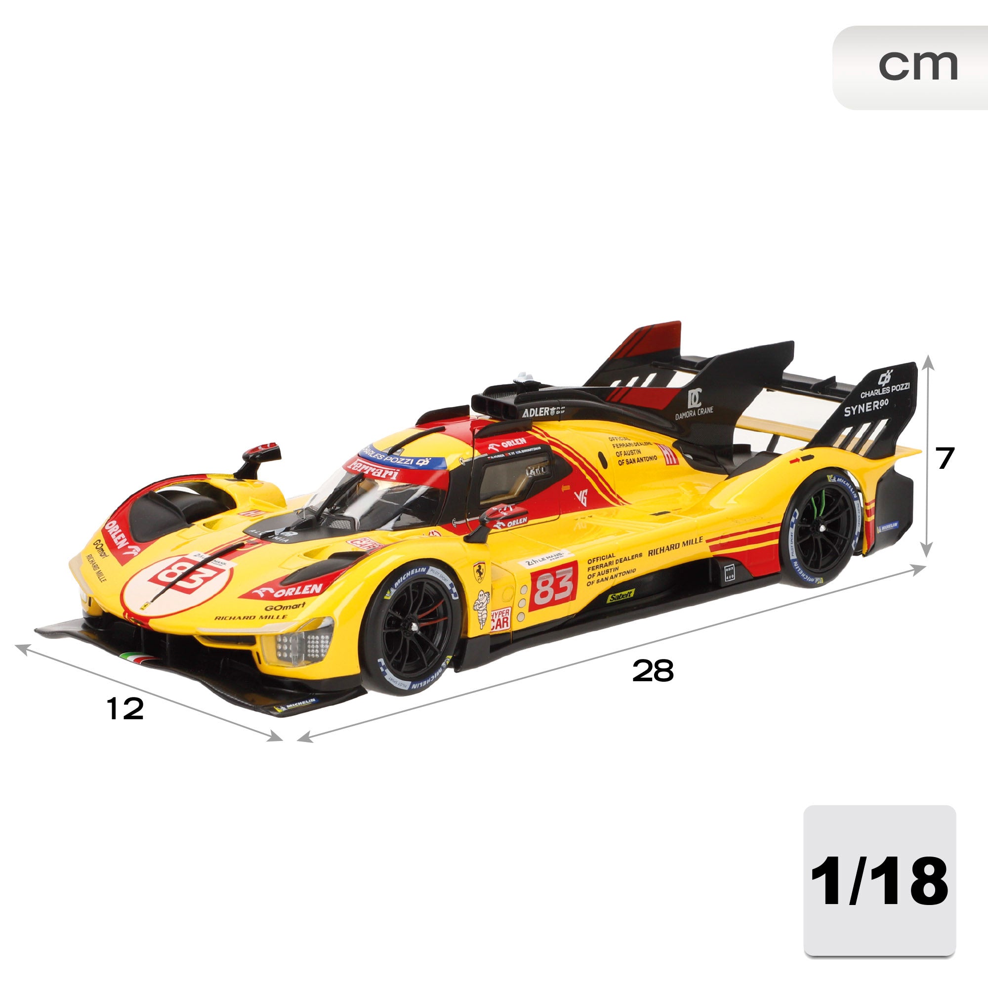 Burago Coche 1:18 Ferrari 499P LMH Hypercar 2024