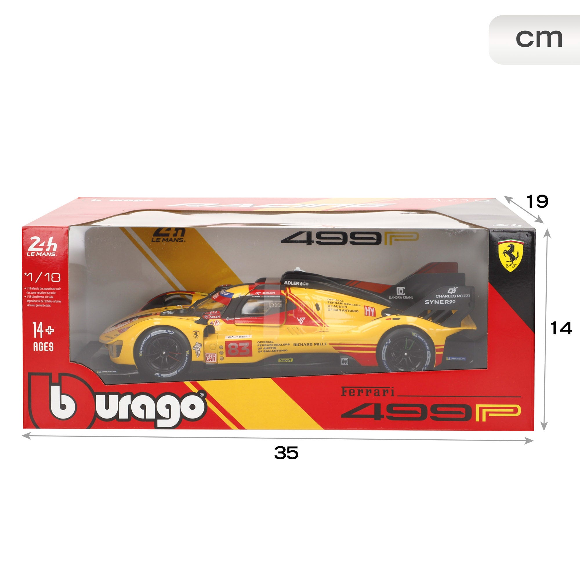 Burago Coche 1:18 Ferrari 499P LMH Hypercar 2024