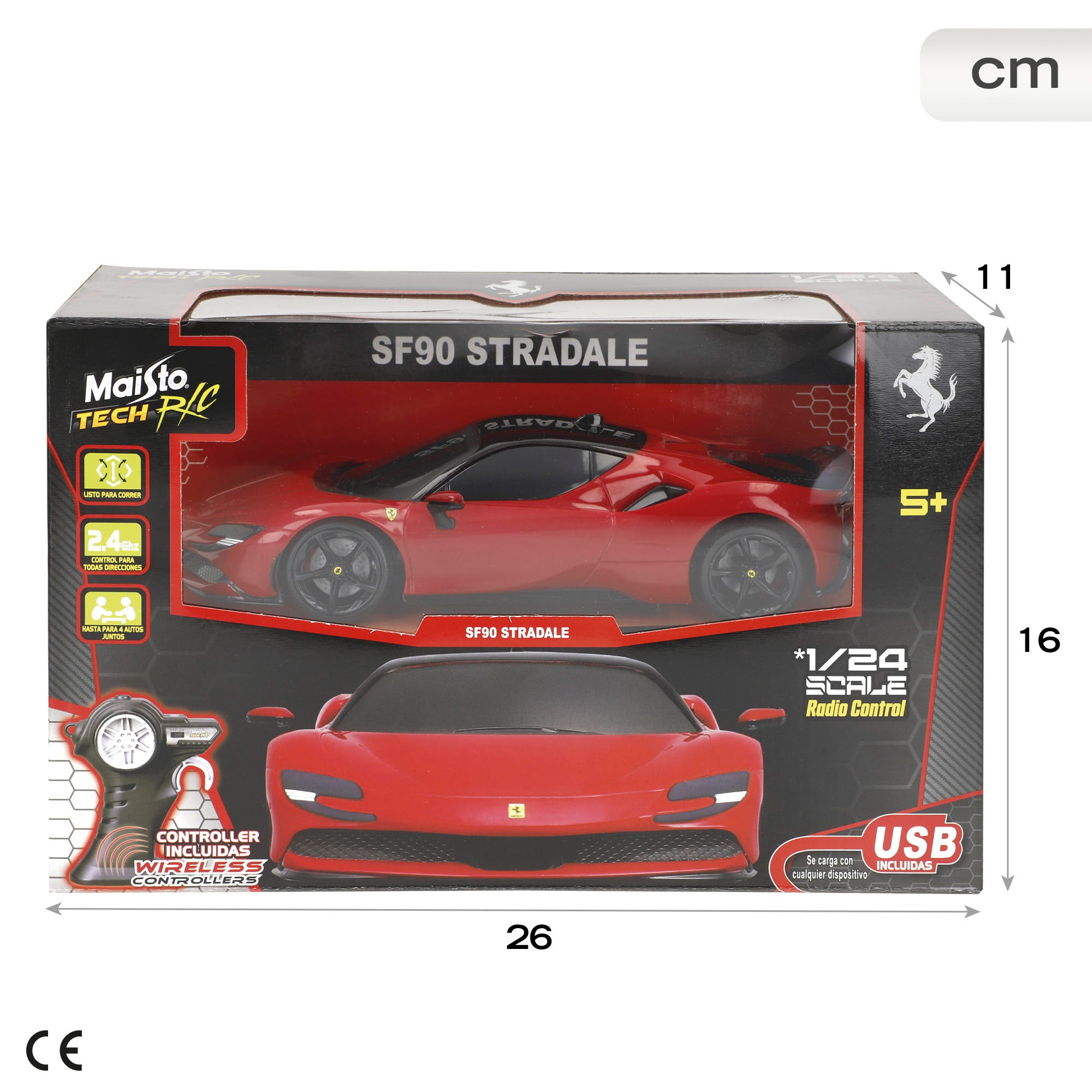 Maisto Tech R/C carro RC Ferrari SF90 Stradale 1:24