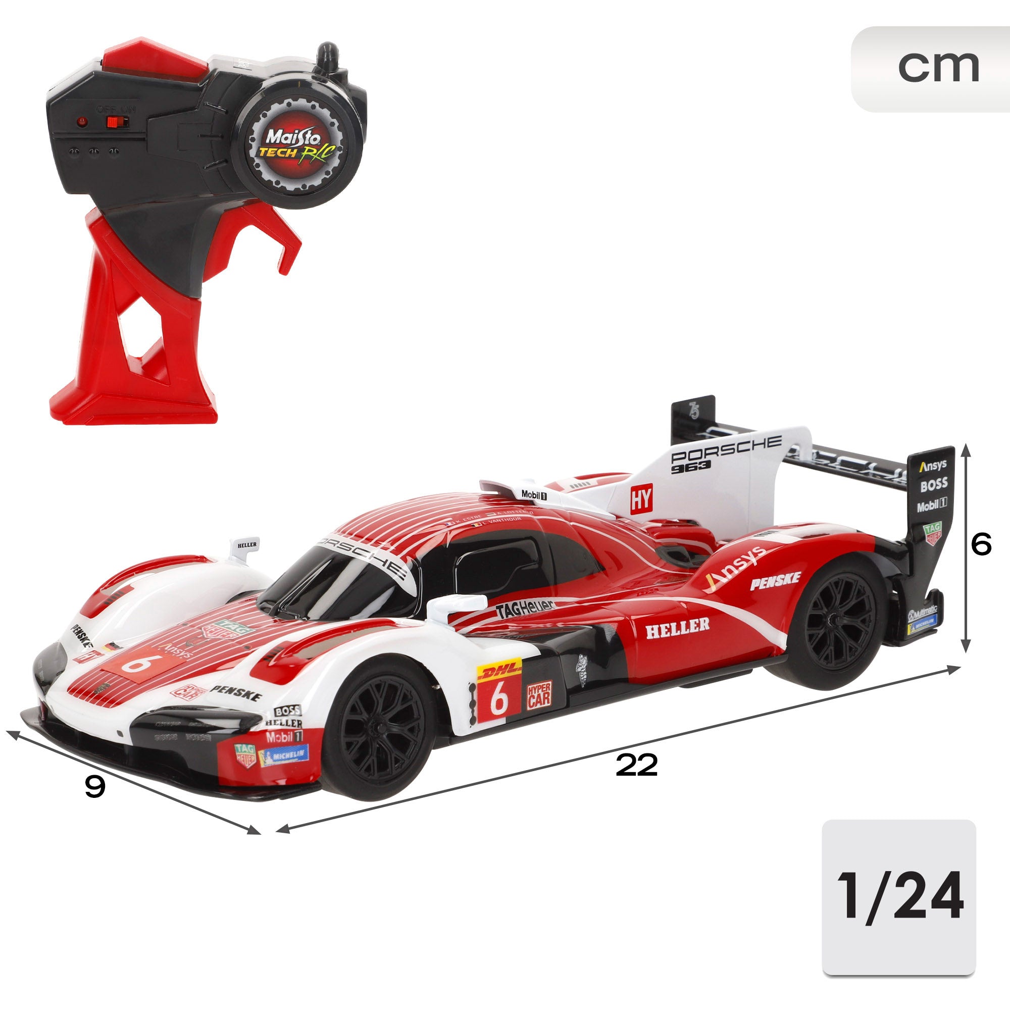 Carro telecomandado Maisto Tech R/C Porsche 963 1:24