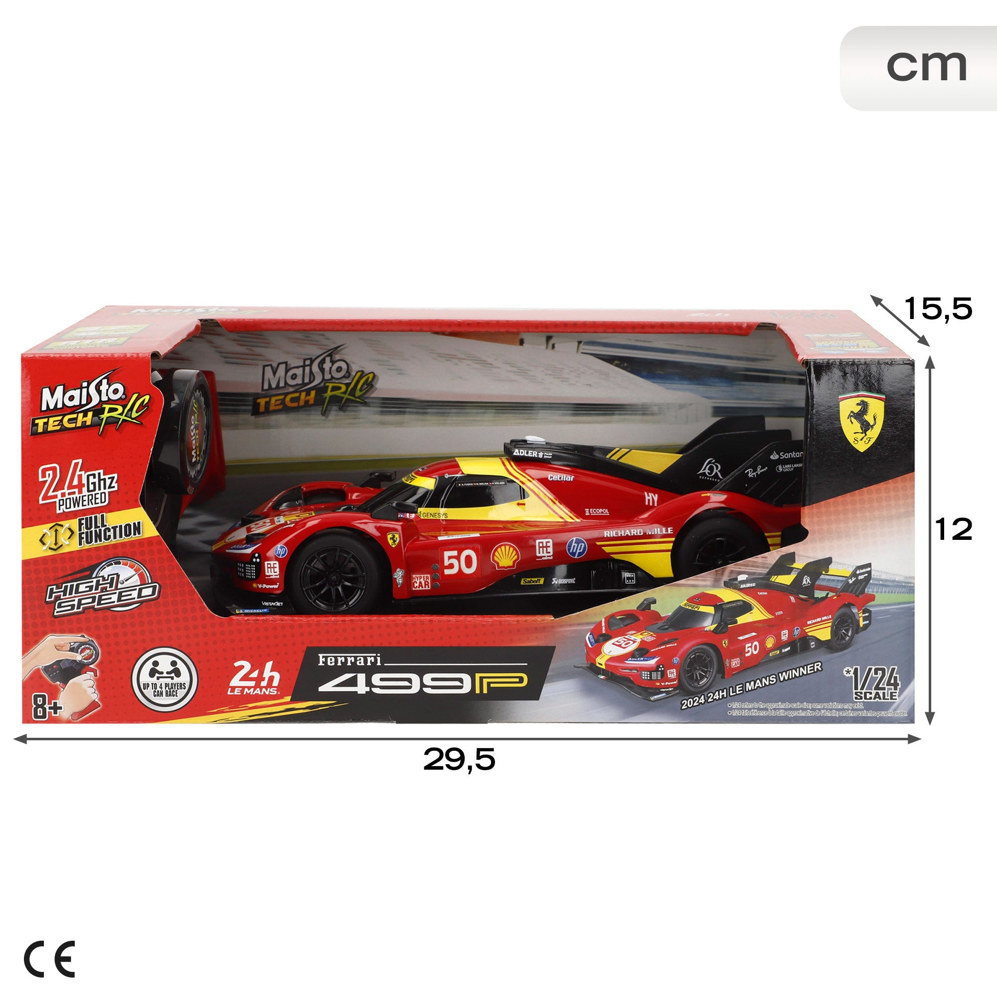 Maisto Tech R/C Carro Telecomandado Ferrari 499P 1:24
