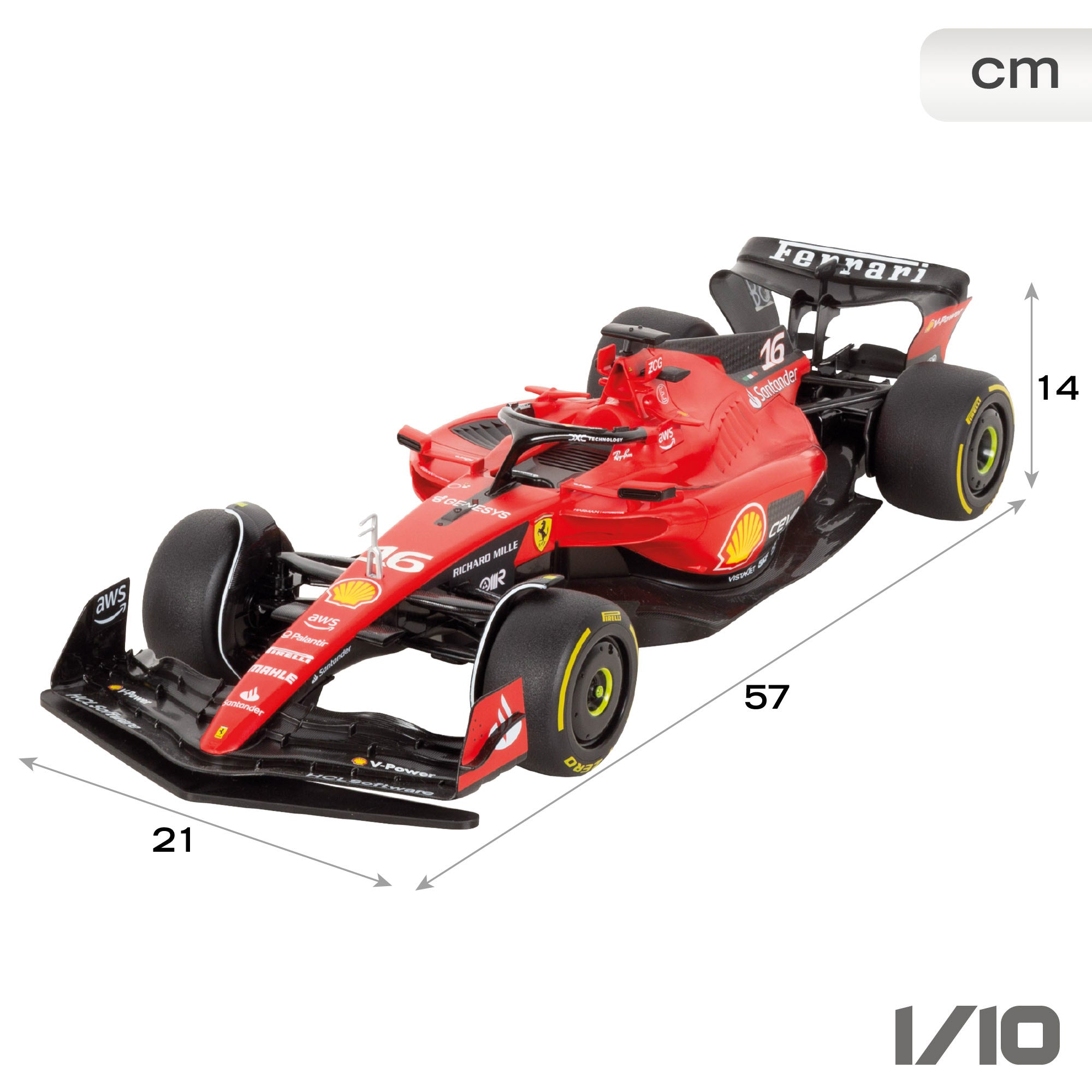 Maisto Carro telecomandado F1 2023 Ferrari SF-23 Charles Leclerc 1:10