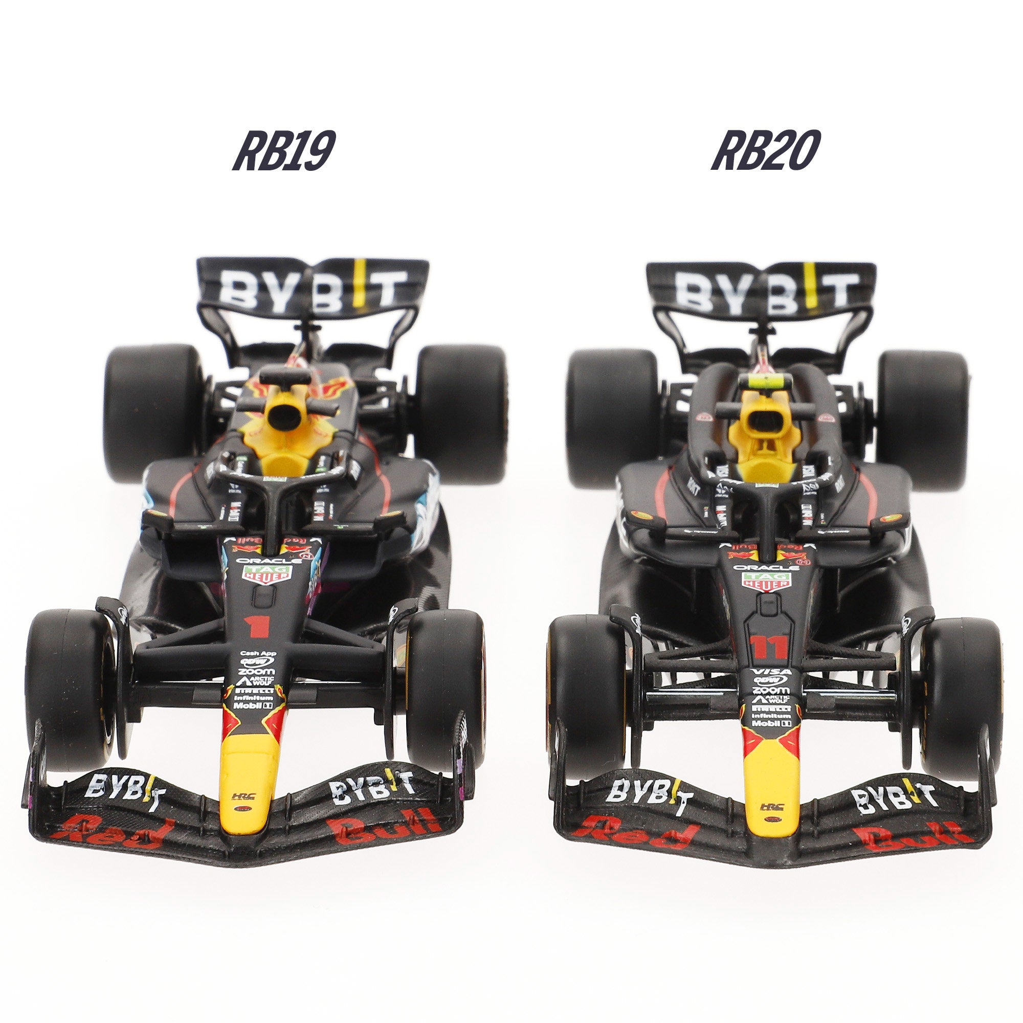 Burago Set 7 coches colección 1:43 F1 Red Bull con expositor