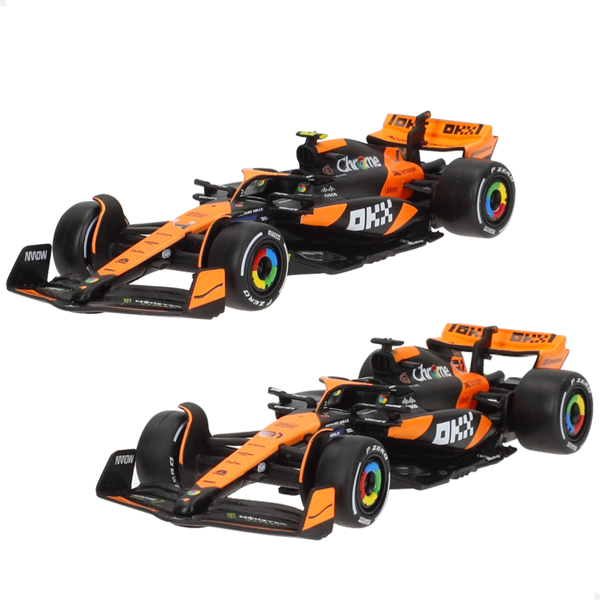 Burago Set 2 coches 1:43 McLaren MCL38 Piastri y Norris F1 2024