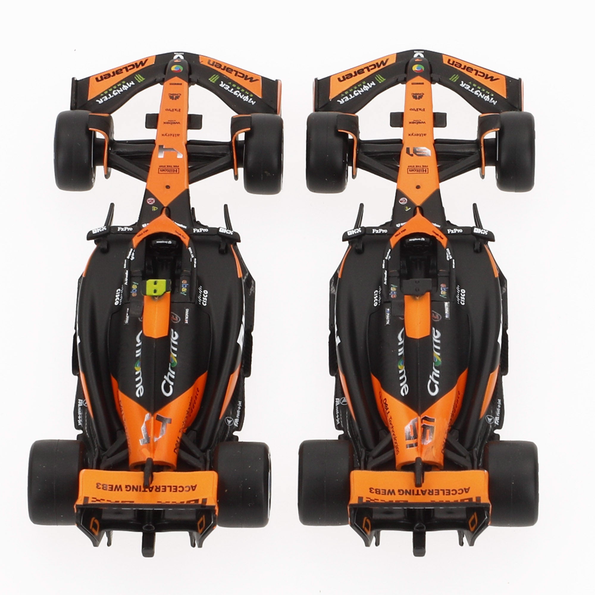 Burago Set 2 coches 1:43 McLaren MCL38 Piastri y Norris F1 2024