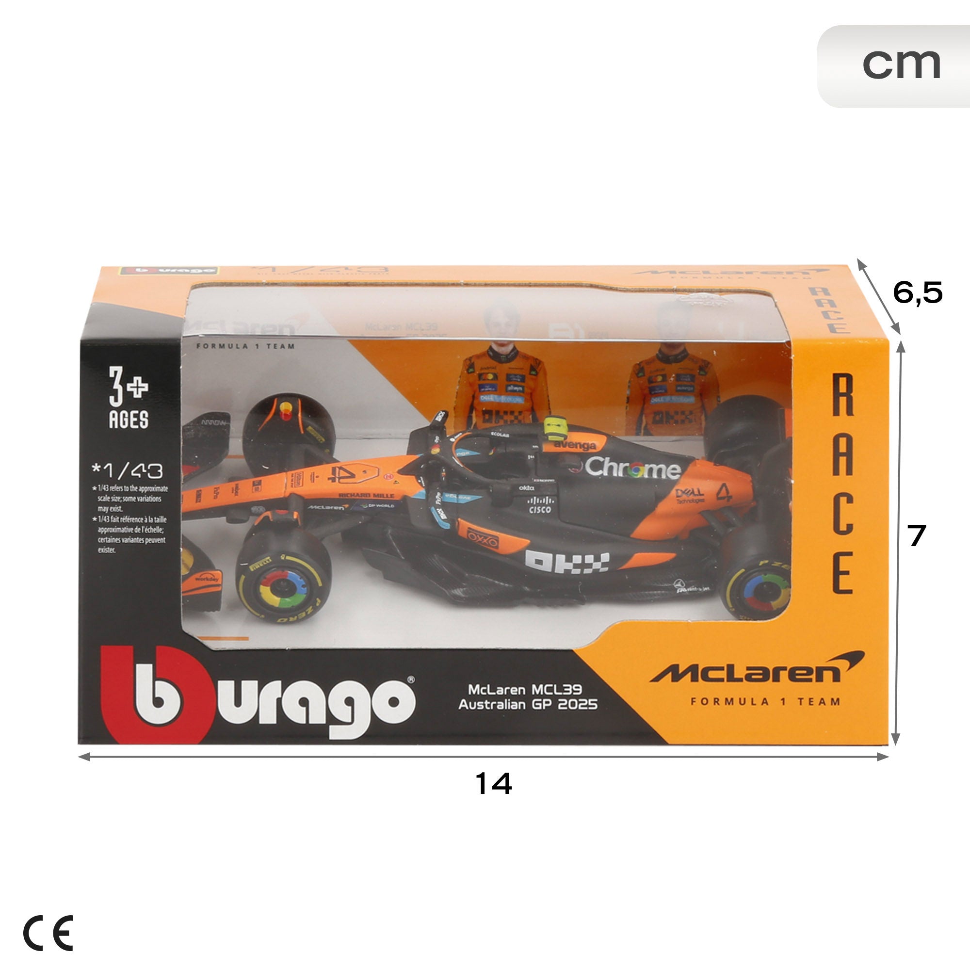 Burago Coche 1:43 McLaren MCL39 Lando Norris F1 2025