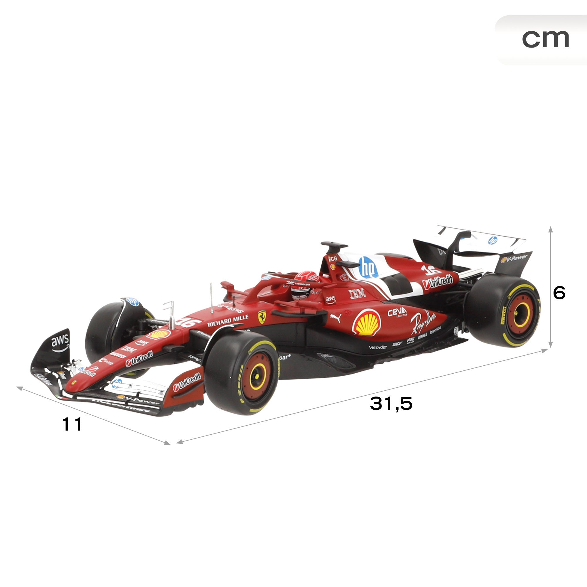 Burago Coche 1:18 Ferrari SF-25 Leclerc F1 2025