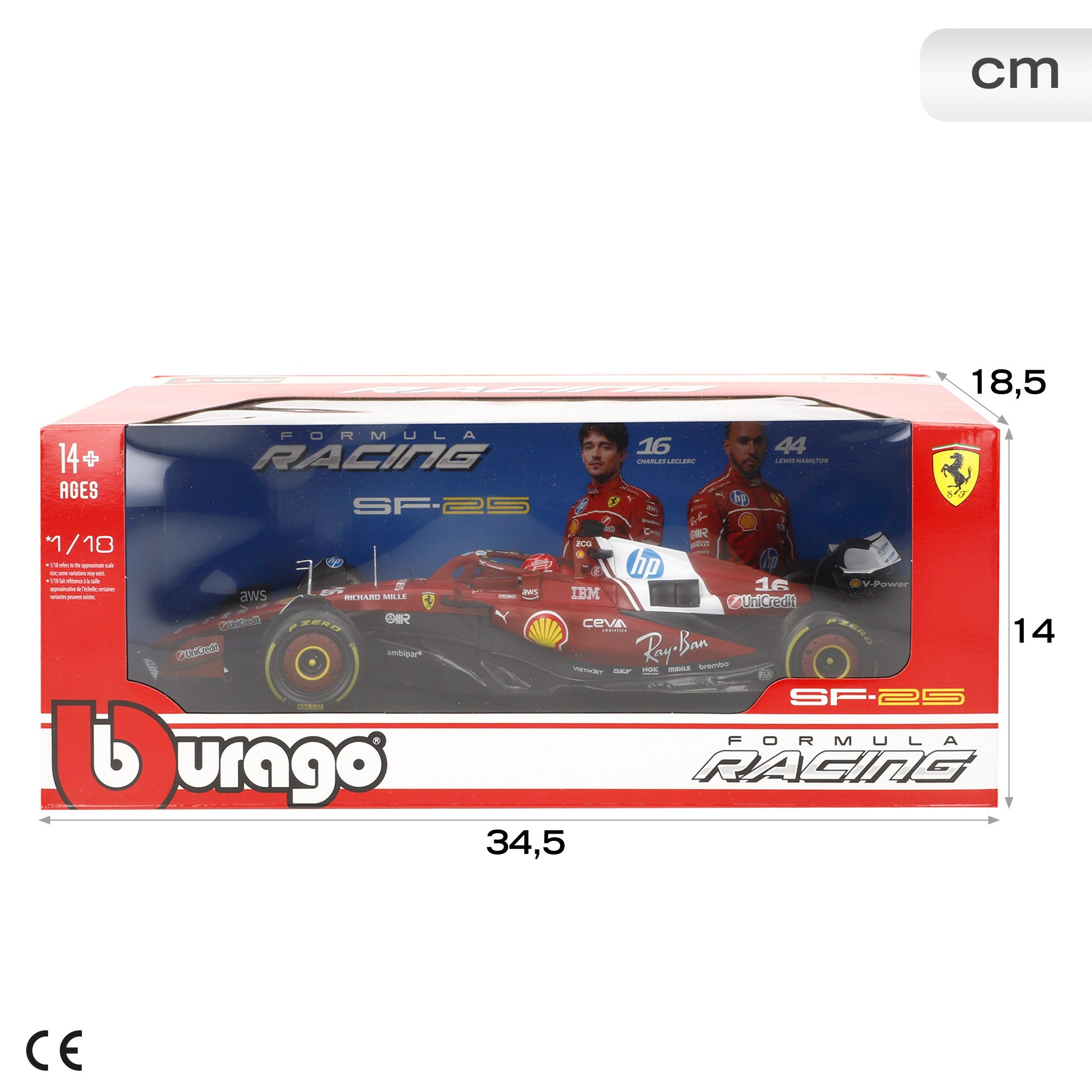 Burago Coche 1:18 Ferrari SF-25 Leclerc F1 2025