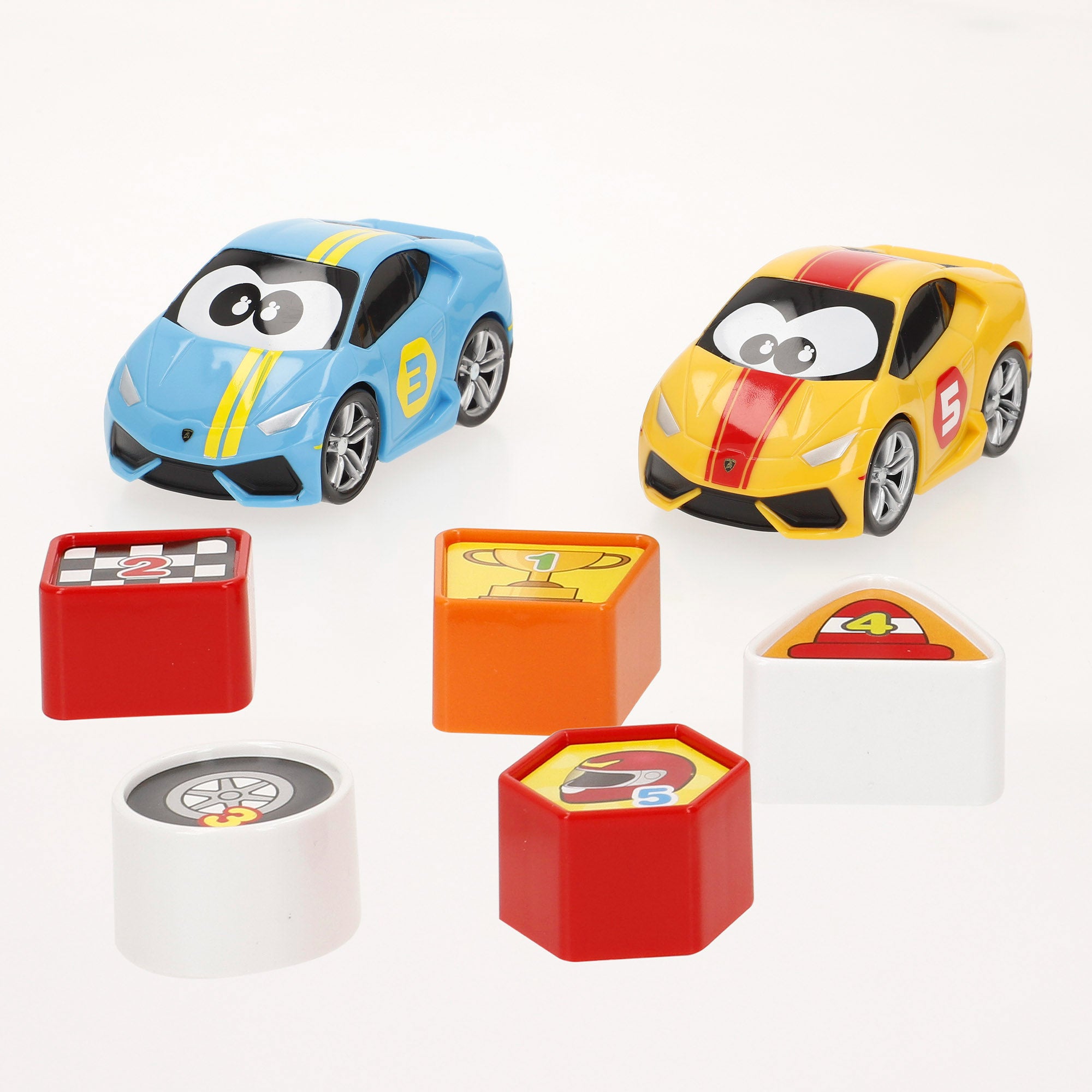Burago Junior Camión interactivo con coches Lamborghini y accesorios