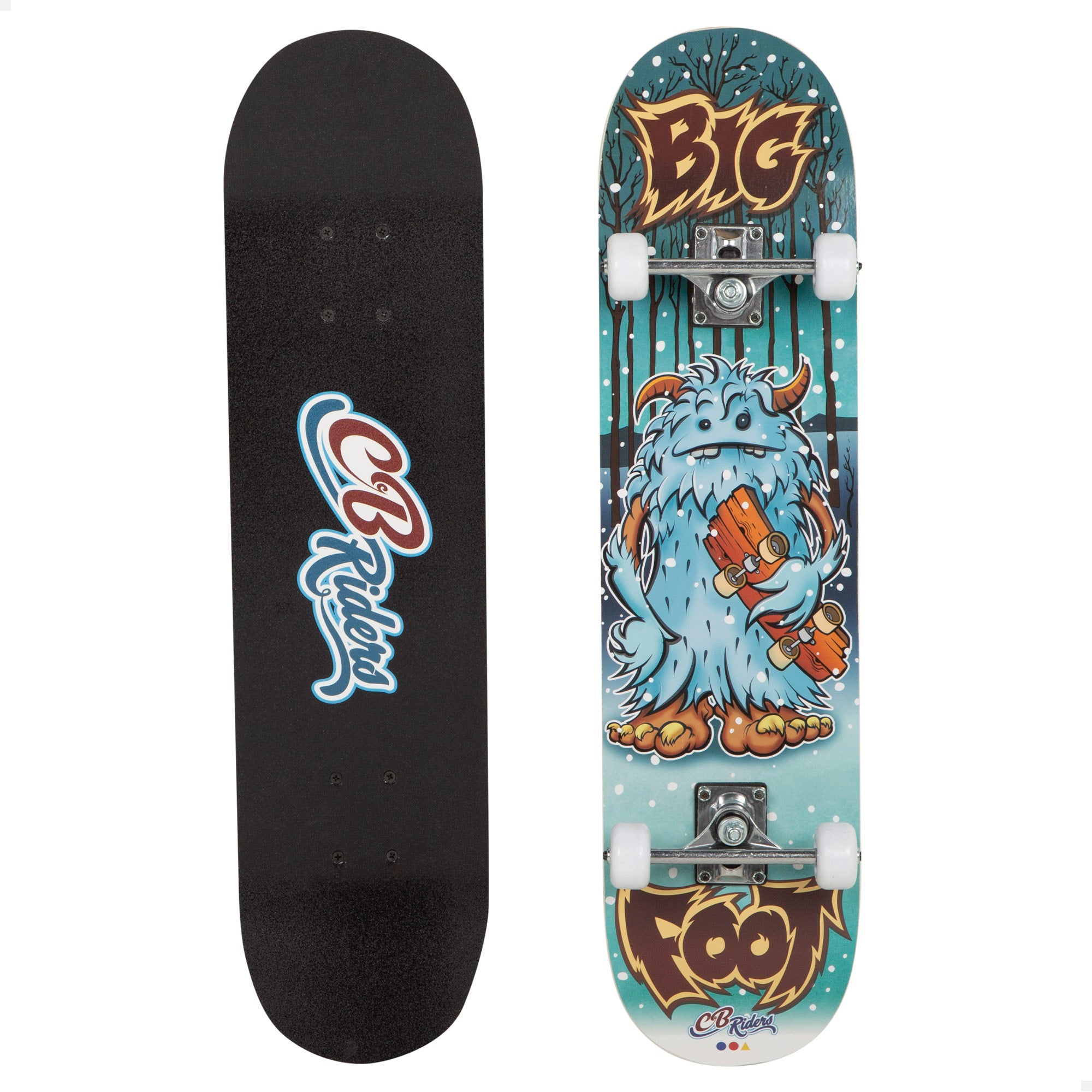 Monopatín madera Big Foot con eje de aluminio 79x20 cm CB Riders