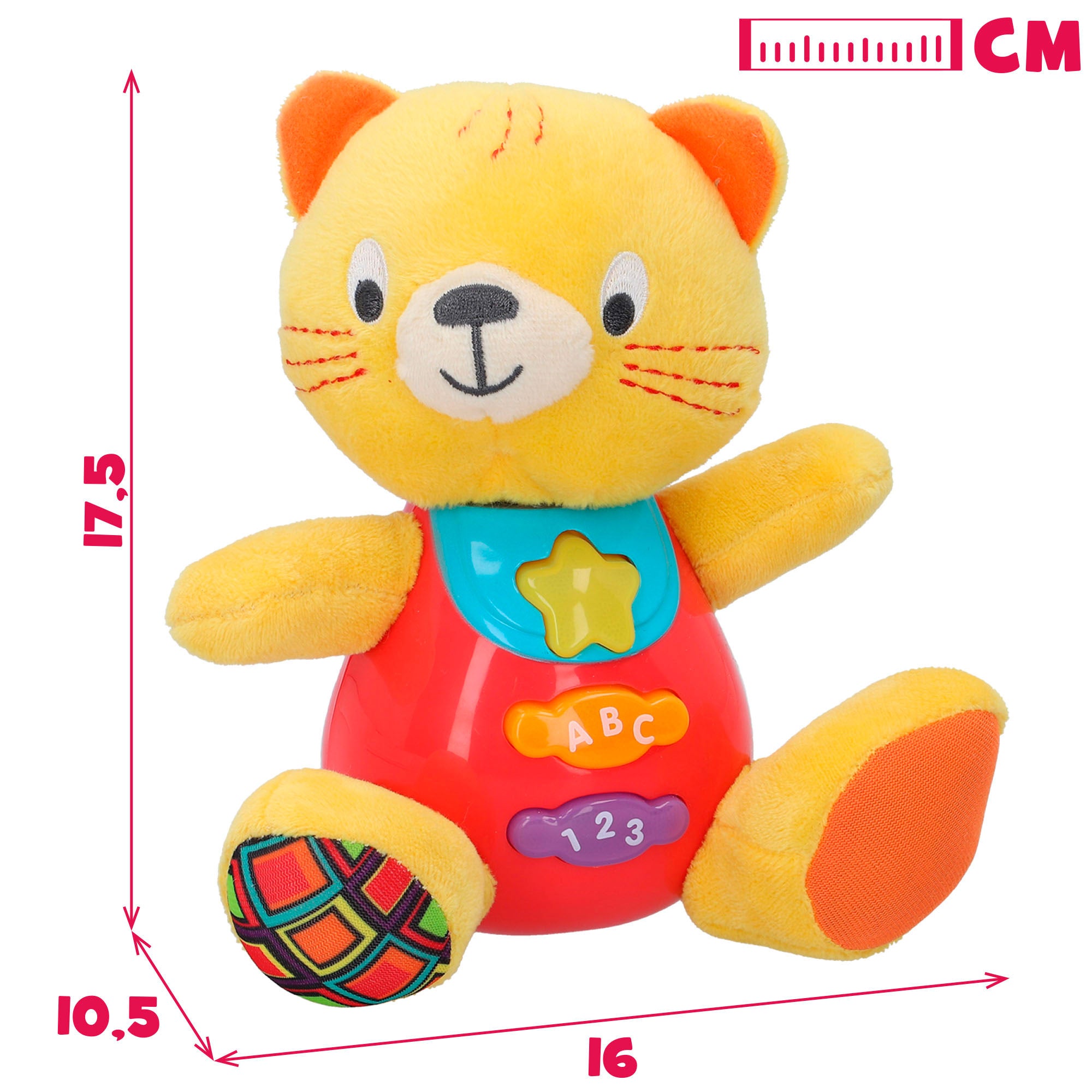 Winfun Peluche gato para bebé con luces y sonido en español
