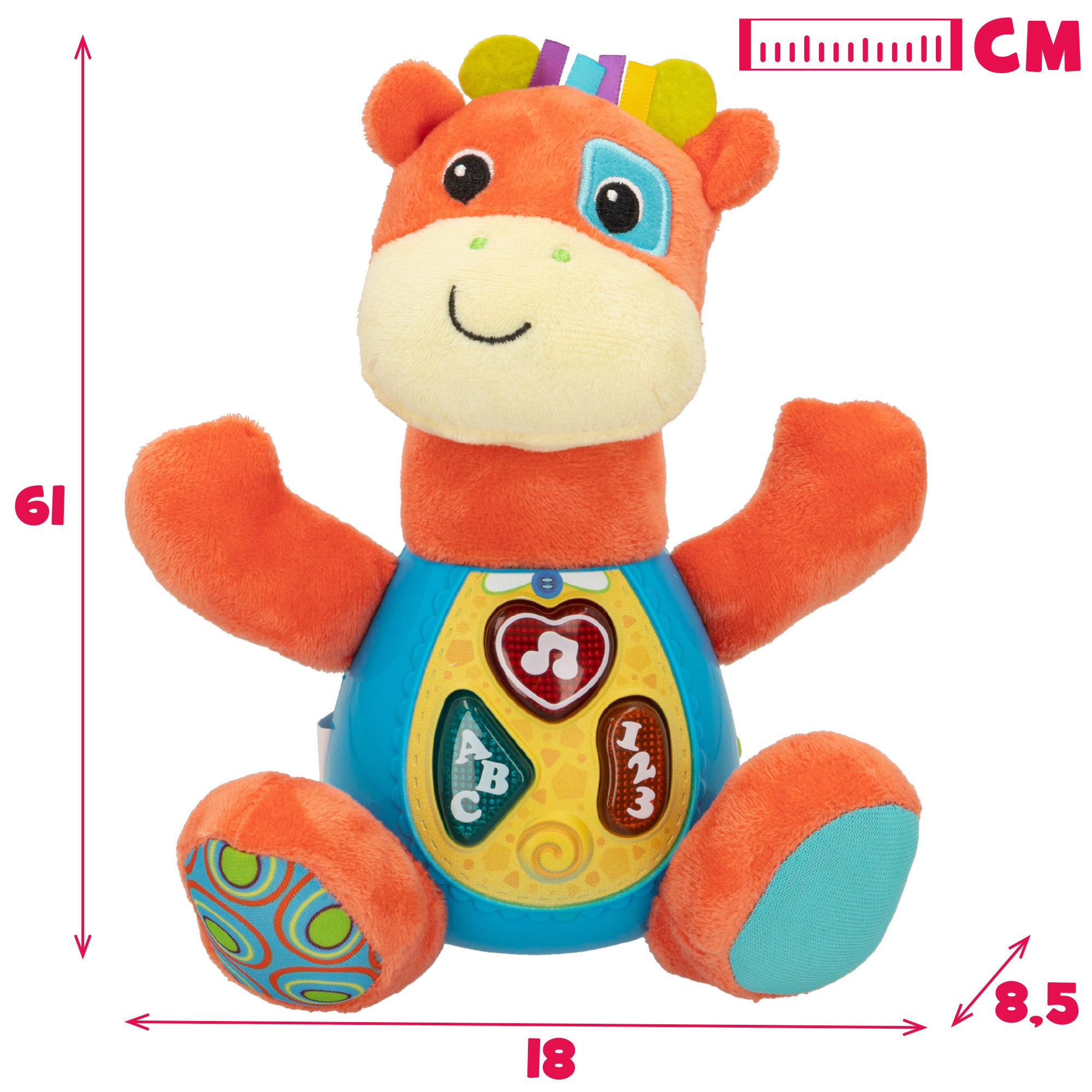 Winfun Peluche jirafa que habla con luces en español