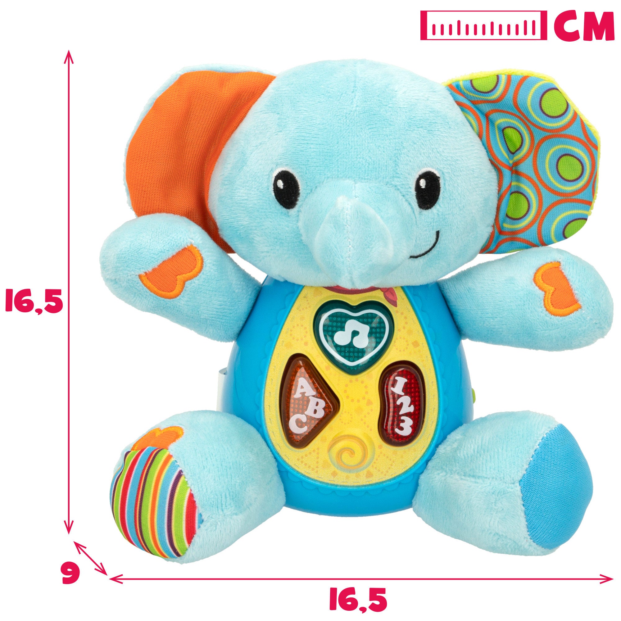 Winfun Peluche elefante para bebés que habla con luces