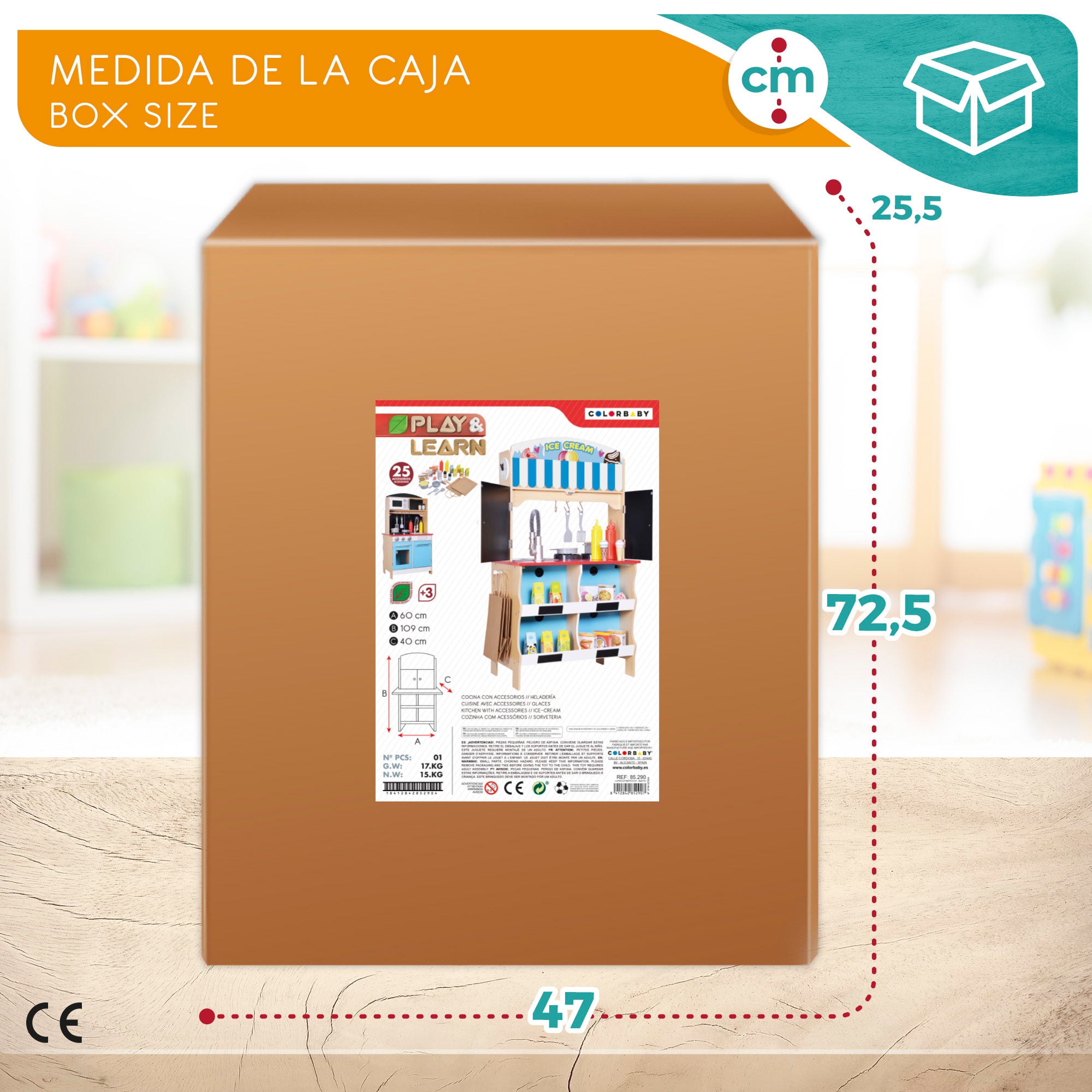 WOOMAX Heladería con cocinita de madera 2 en 1