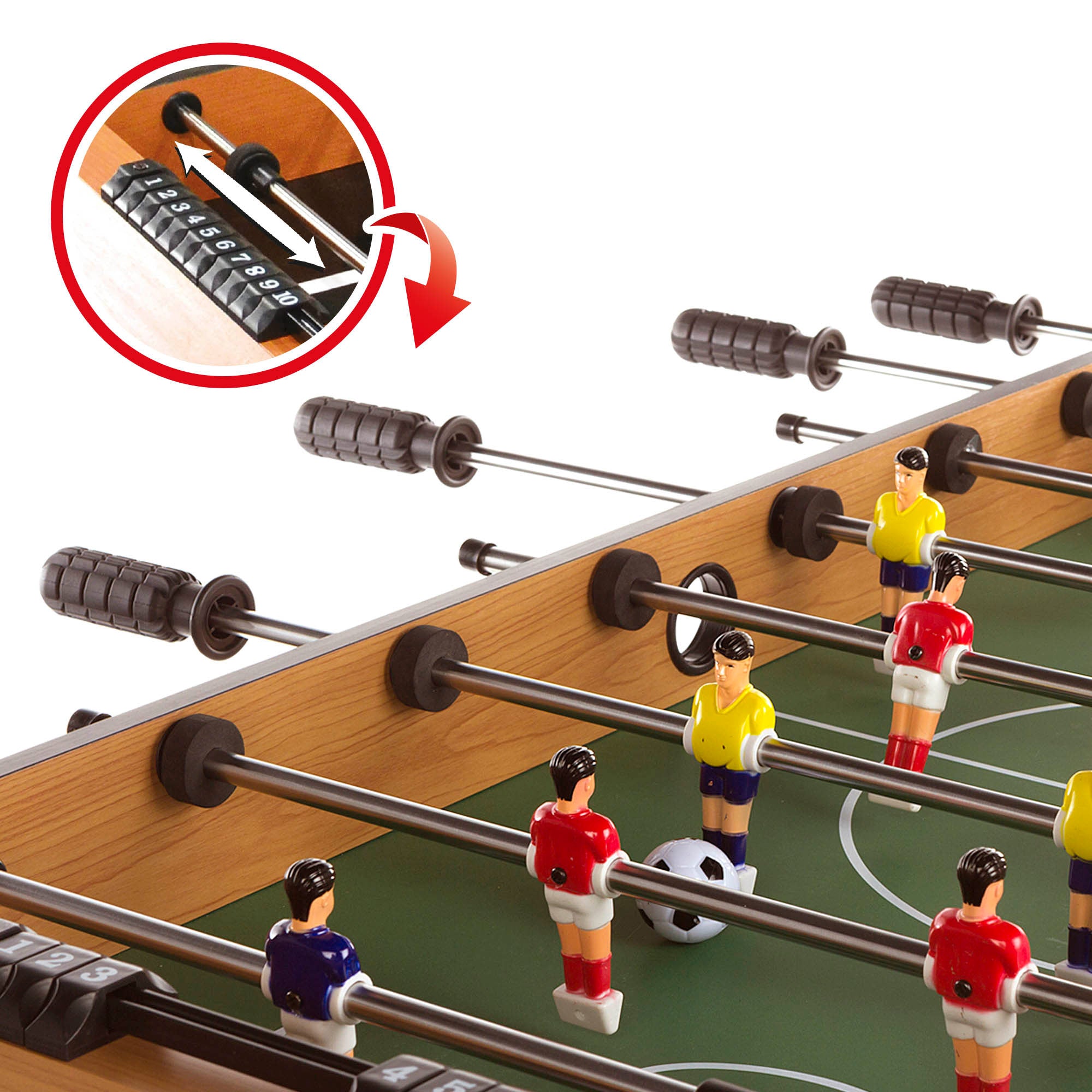 Futbolín de madera plegable con patas 101x51x70 cm CB Games