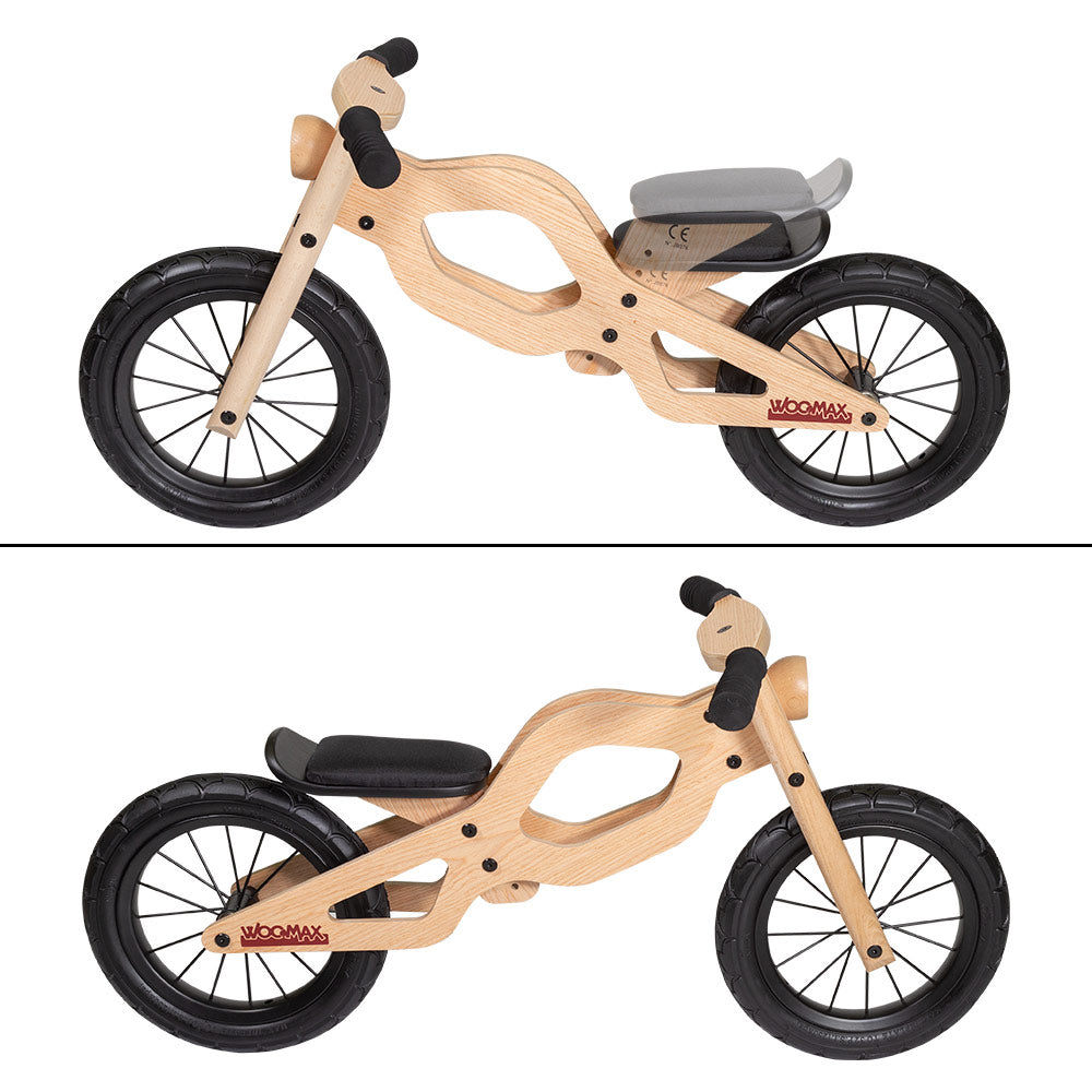 WOOMAX Bici de madera sin pedales clásica