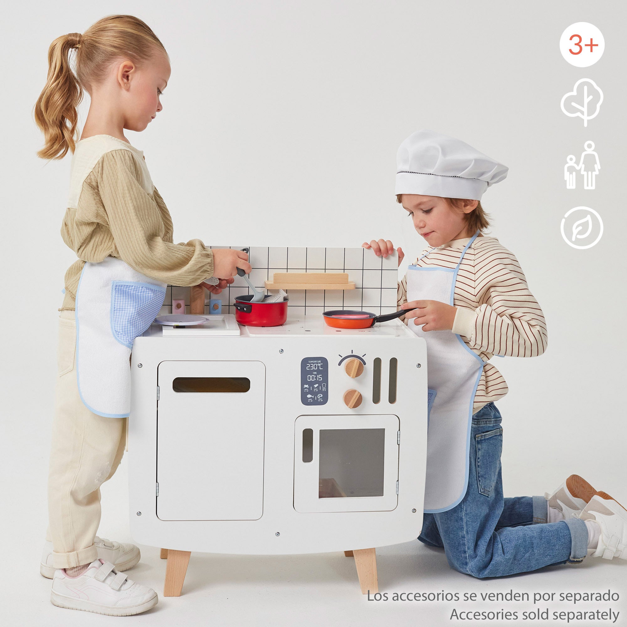 Teamson Cocina de madera de juguete estilo retro