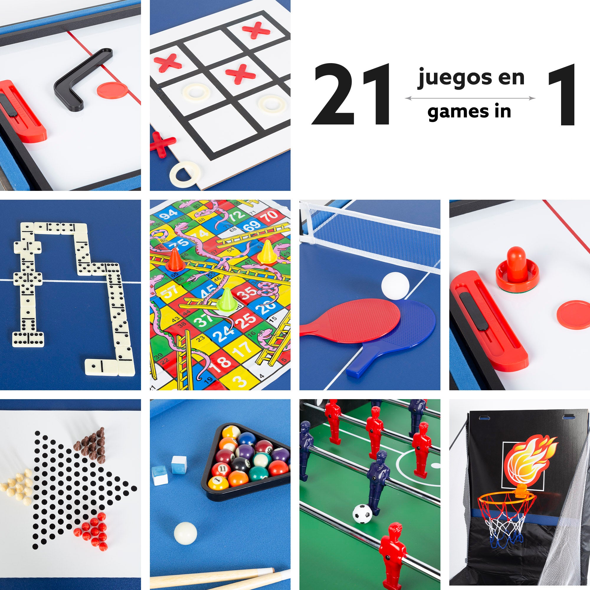 Mesa multijuegos 21 en 1 CB Games