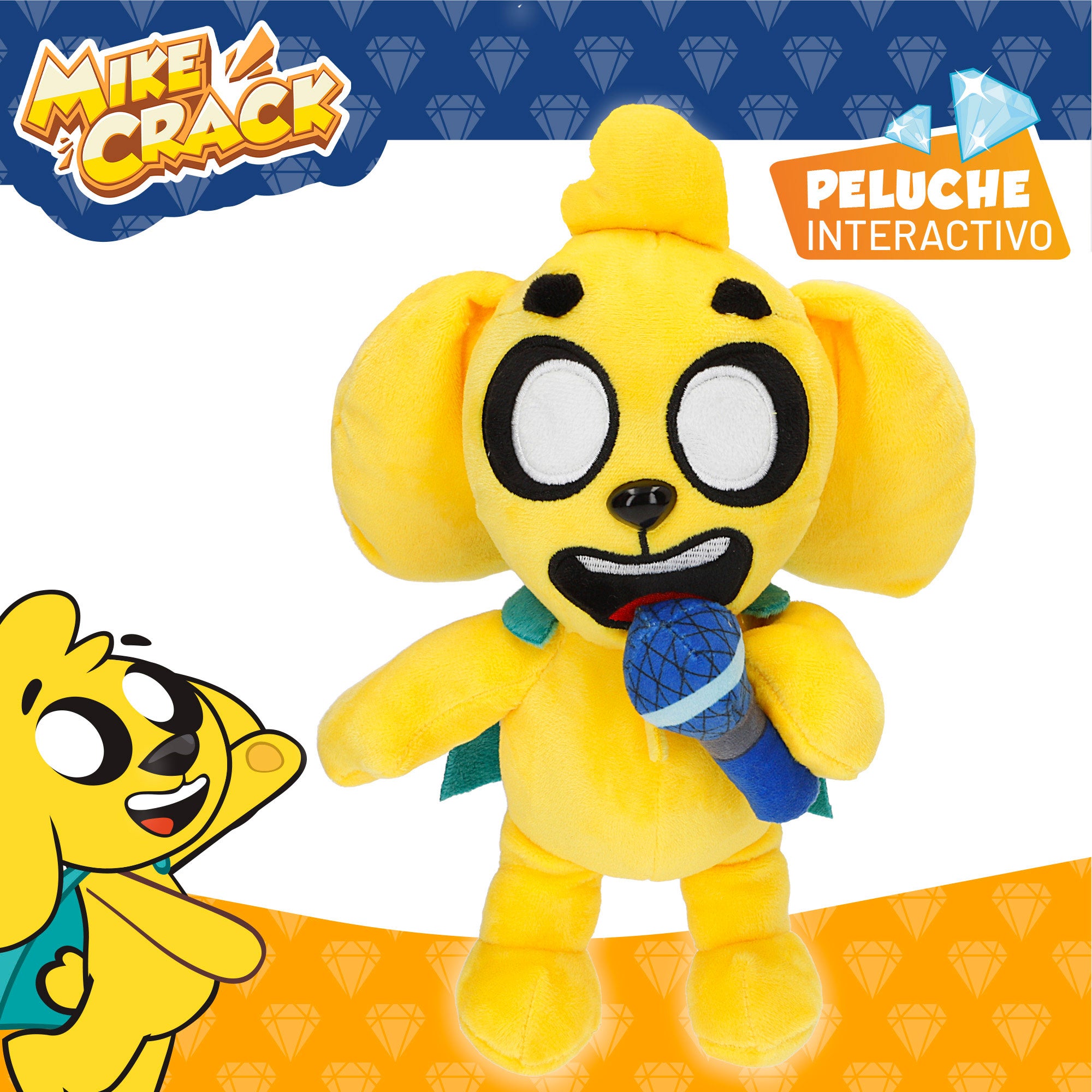 Mikecrack Peluche oficial perro Mike "Canto y repito lo que dices"