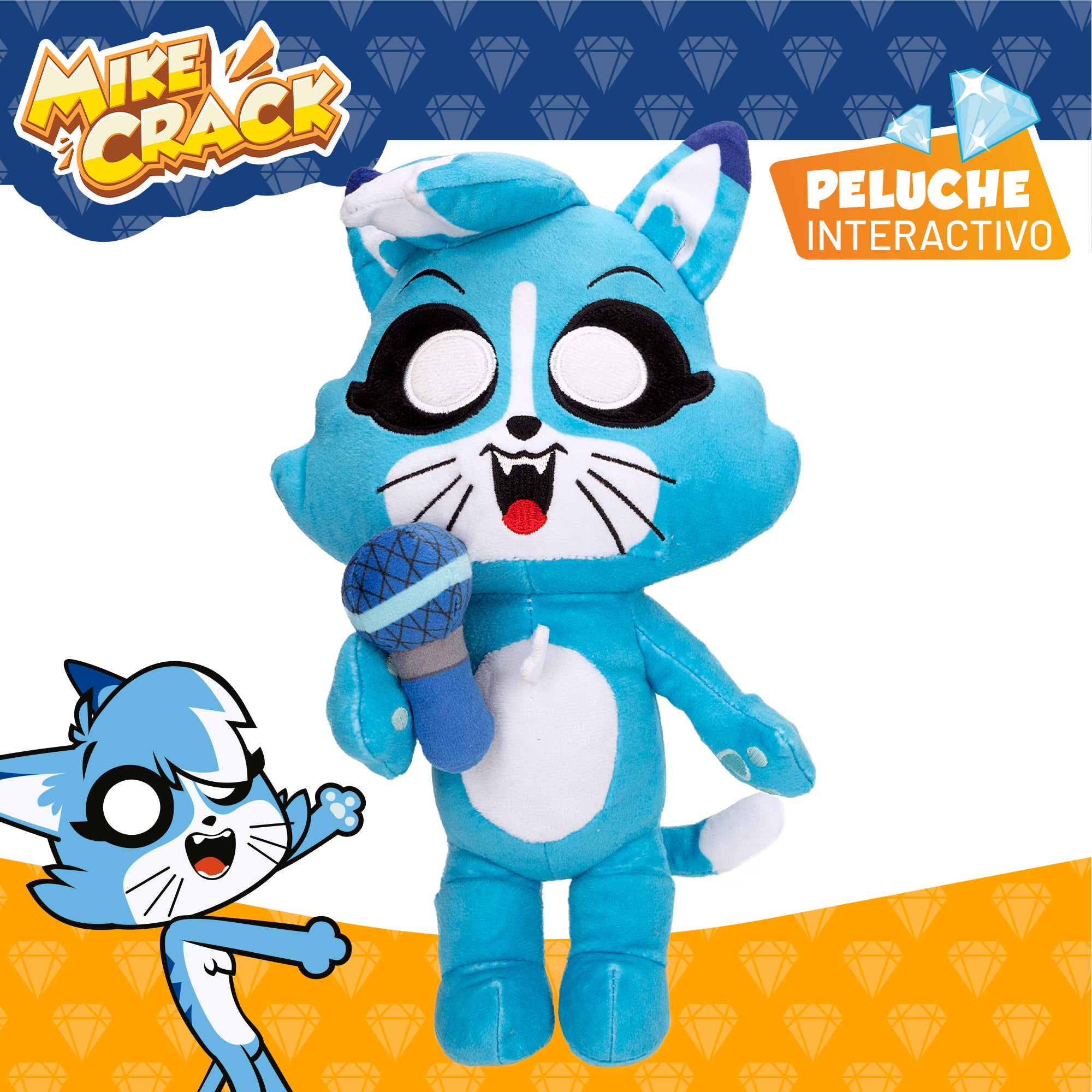 Mikecrack Peluche oficial gatita Akela "Canto y repito lo que dices"