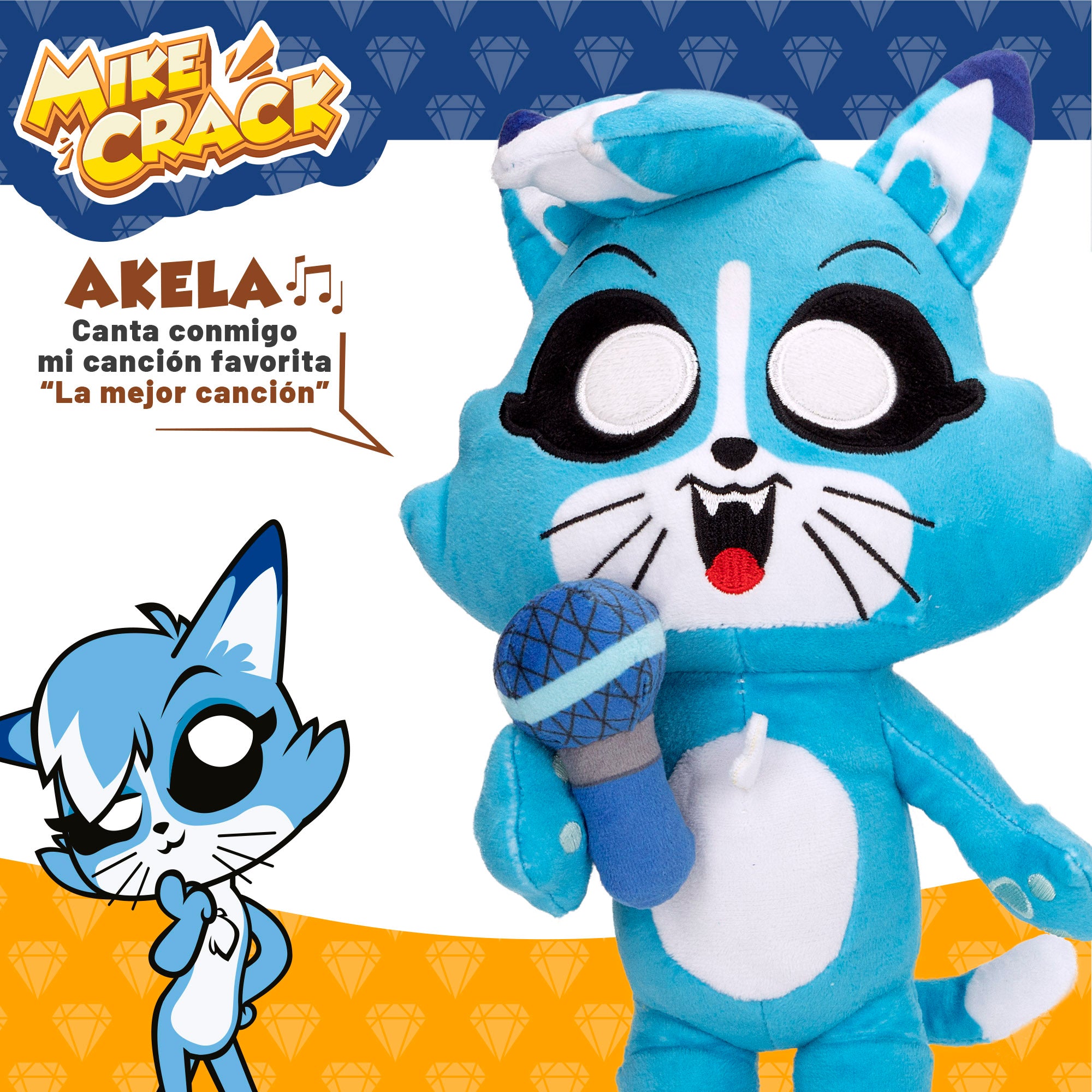 Mikecrack Peluche oficial gatita Akela "Canto y repito lo que dices"