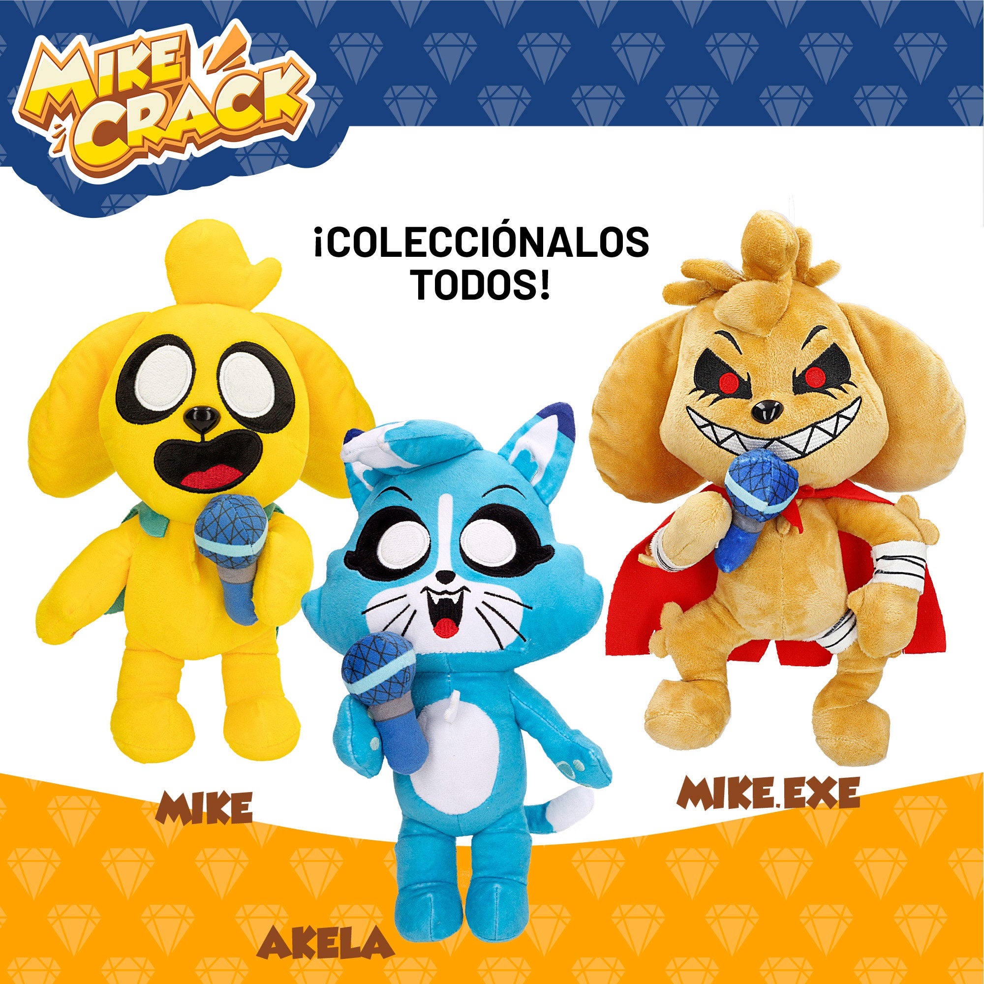 Mikecrack Peluche oficial perro Mike.Exe "Canto y repito lo que dices"