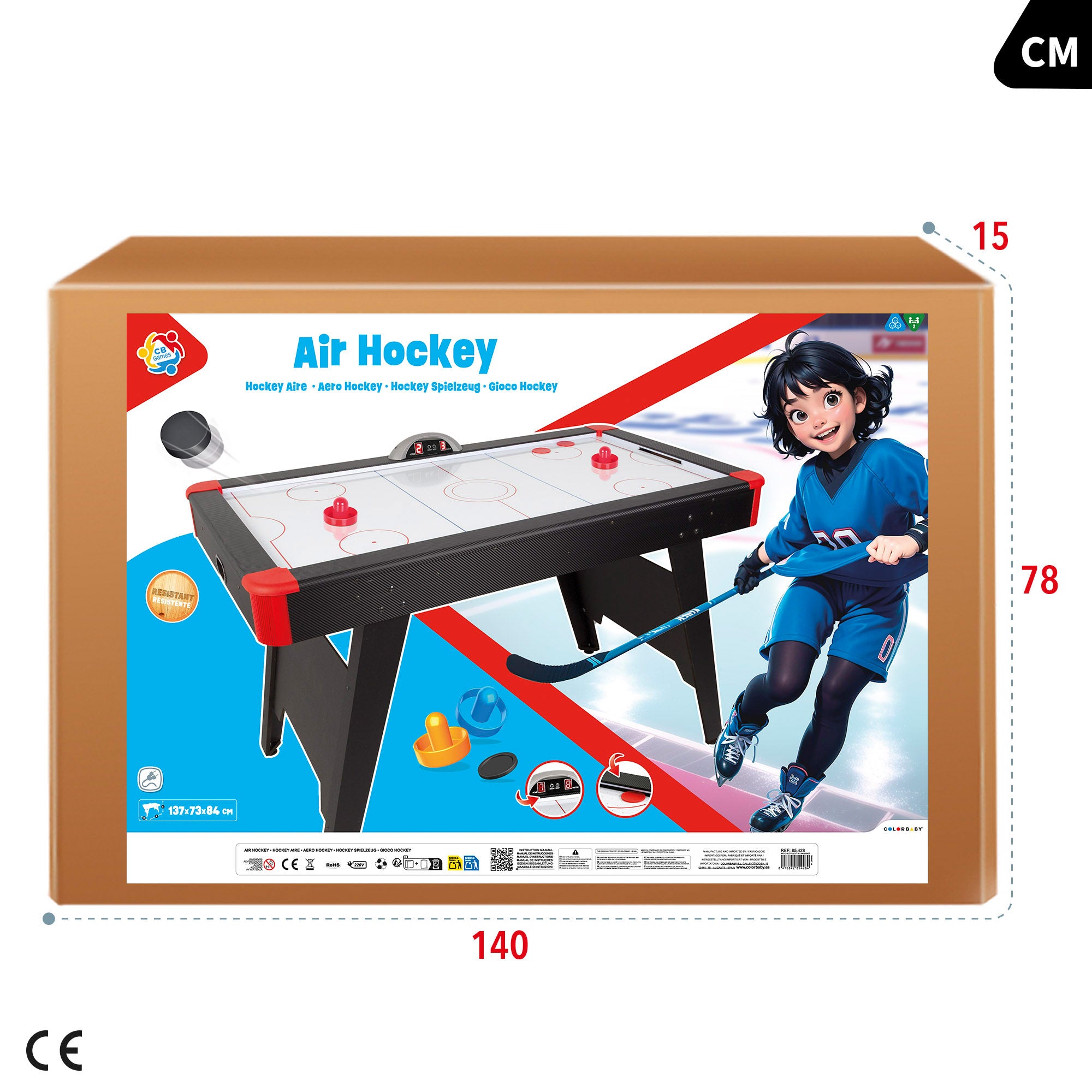 Mesa Air hockey electrónico 137x73x84 CB Games
