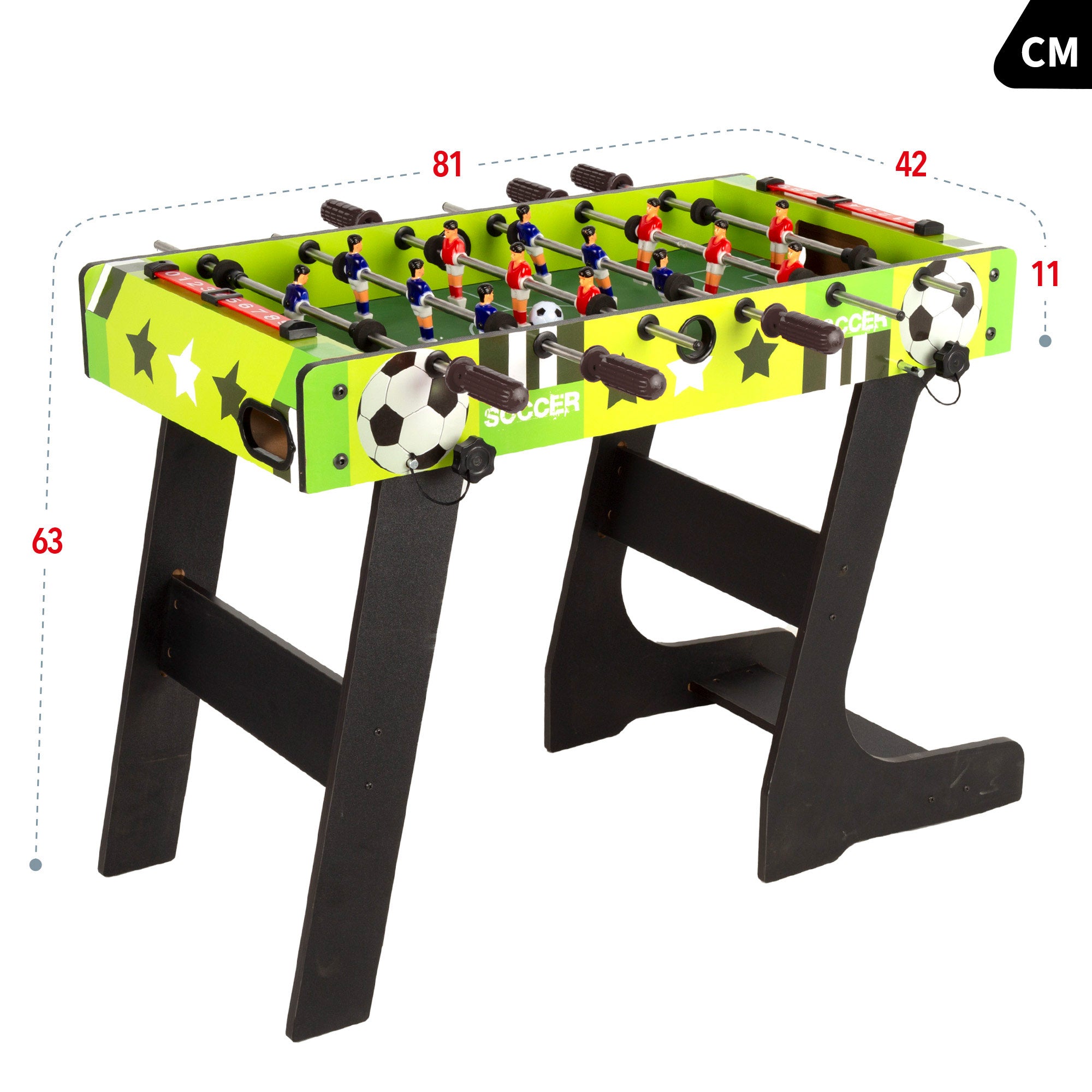 Futbolín plegable madera 81x42x63 cm CB Games