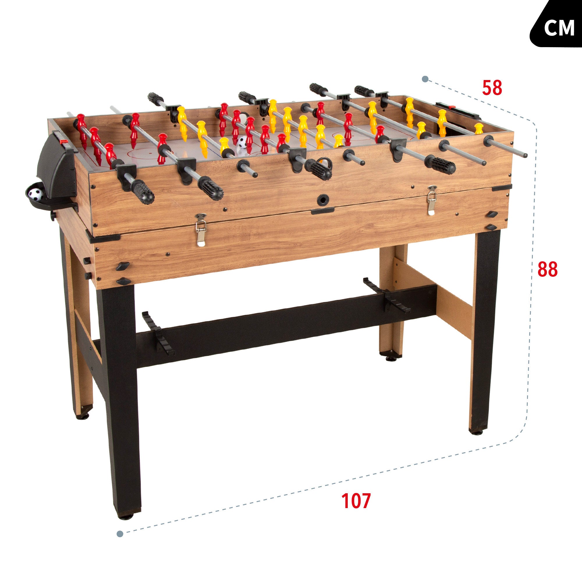 Mesa multijuegos 3 en 1 futbolín/billar/hockey 107x58x88 cm CB Games